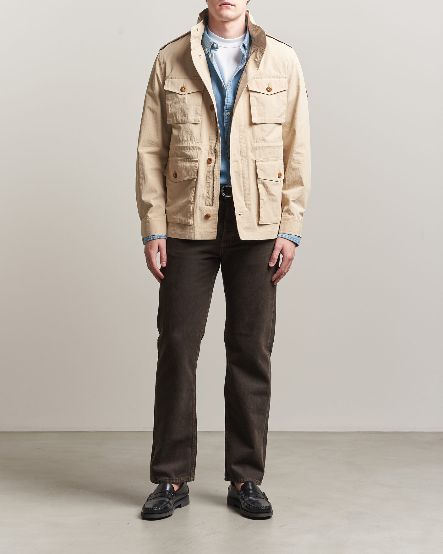 Hombres | Abrigos y chaquetas | Gant | Cotton Field Jacket Oat Beige
