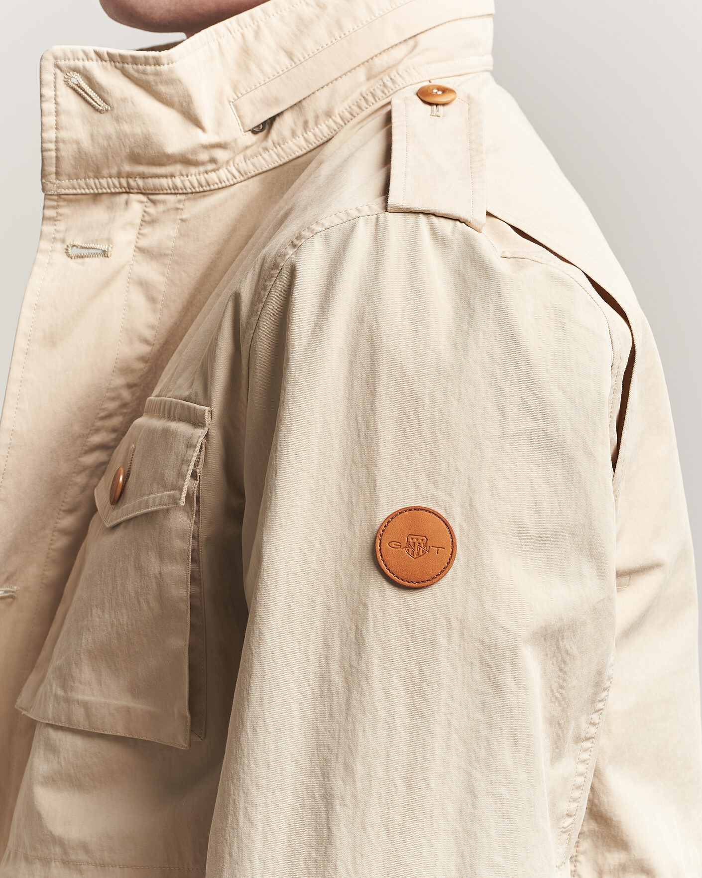 Hombres | Abrigos y chaquetas | GANT | Cotton Field Jacket Oat Beige