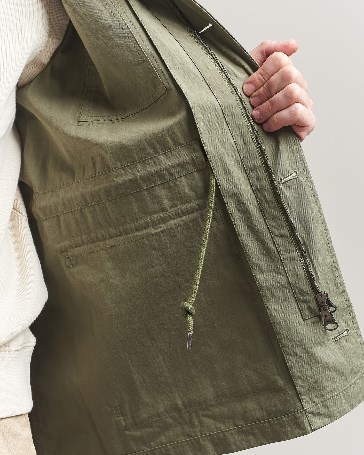 Hombres | Abrigos y chaquetas | GANT | Cotton Field Jacket Dry Herb Green