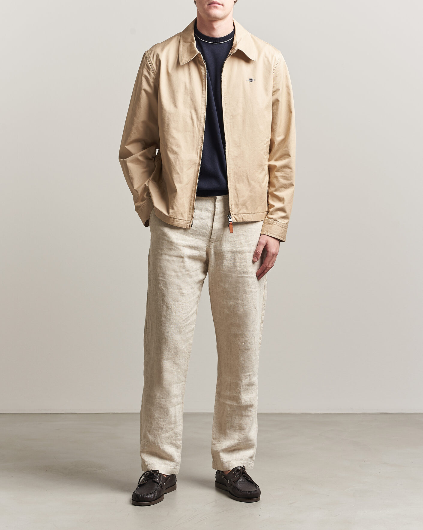 Hombres | Abrigos y chaquetas | GANT | Cotton Windcheater Jacket Oat Beige