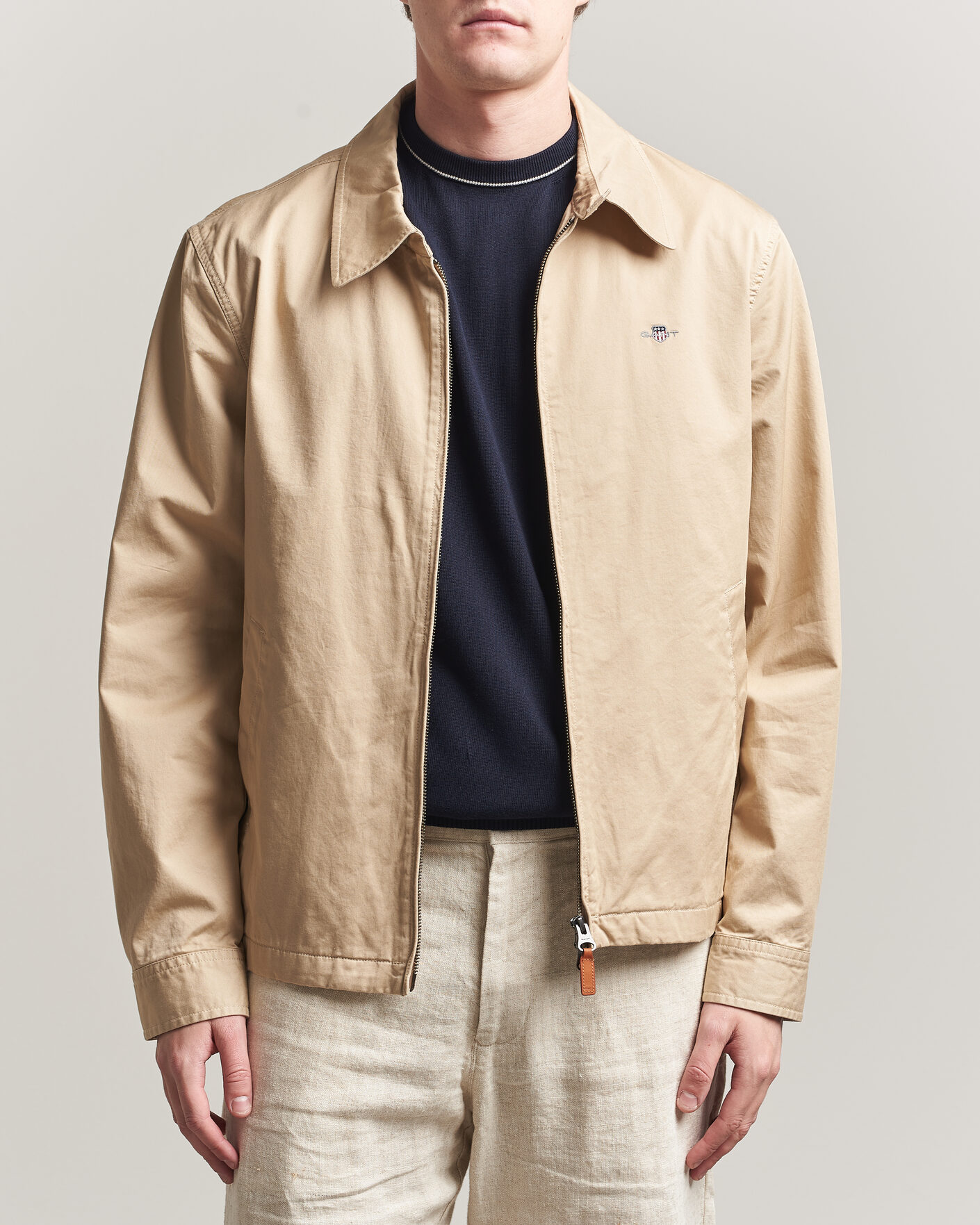 Hombres | Abrigos y chaquetas | Gant | Cotton Windcheater Jacket Oat Beige