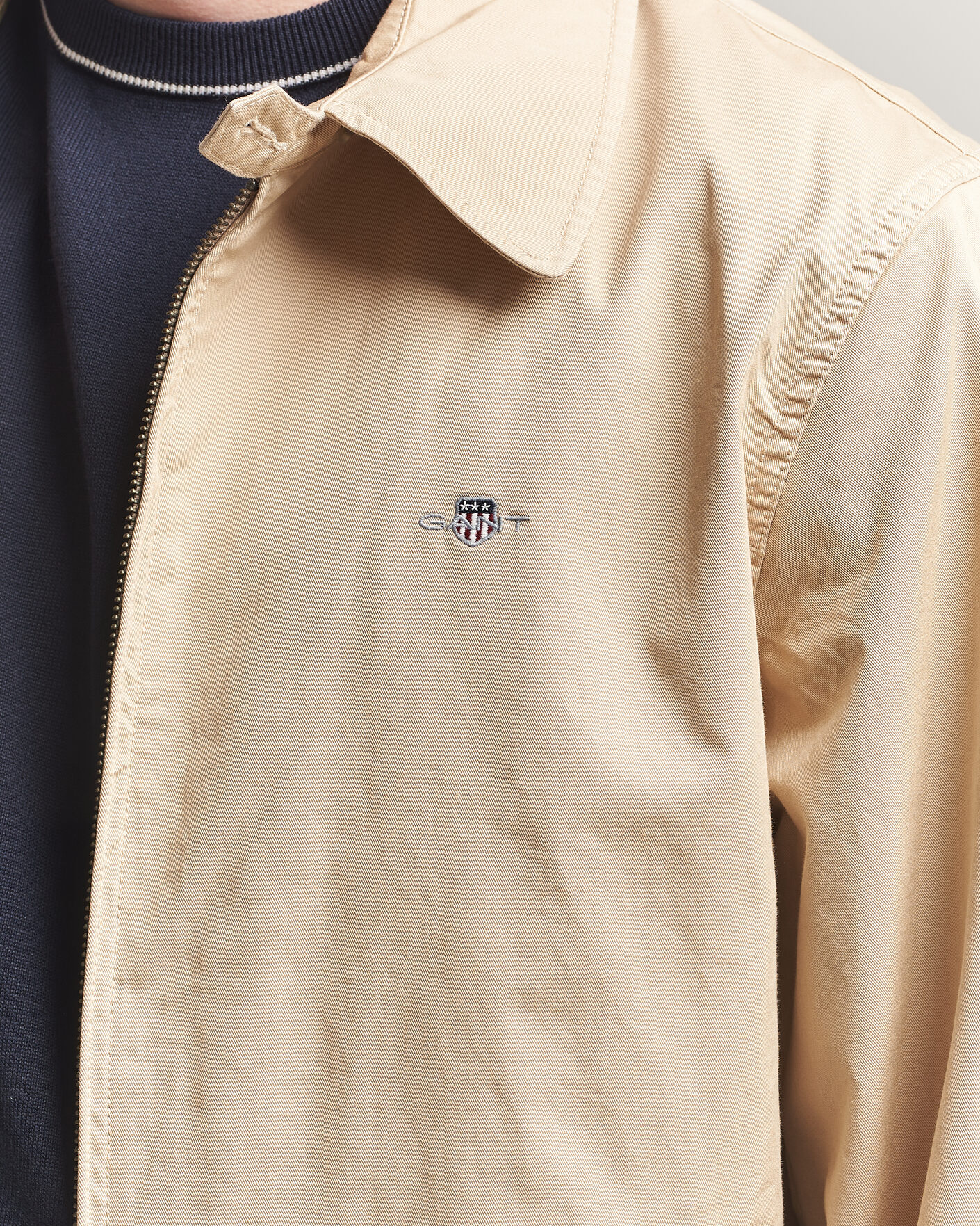 Hombres | Abrigos y chaquetas | Gant | Cotton Windcheater Jacket Oat Beige