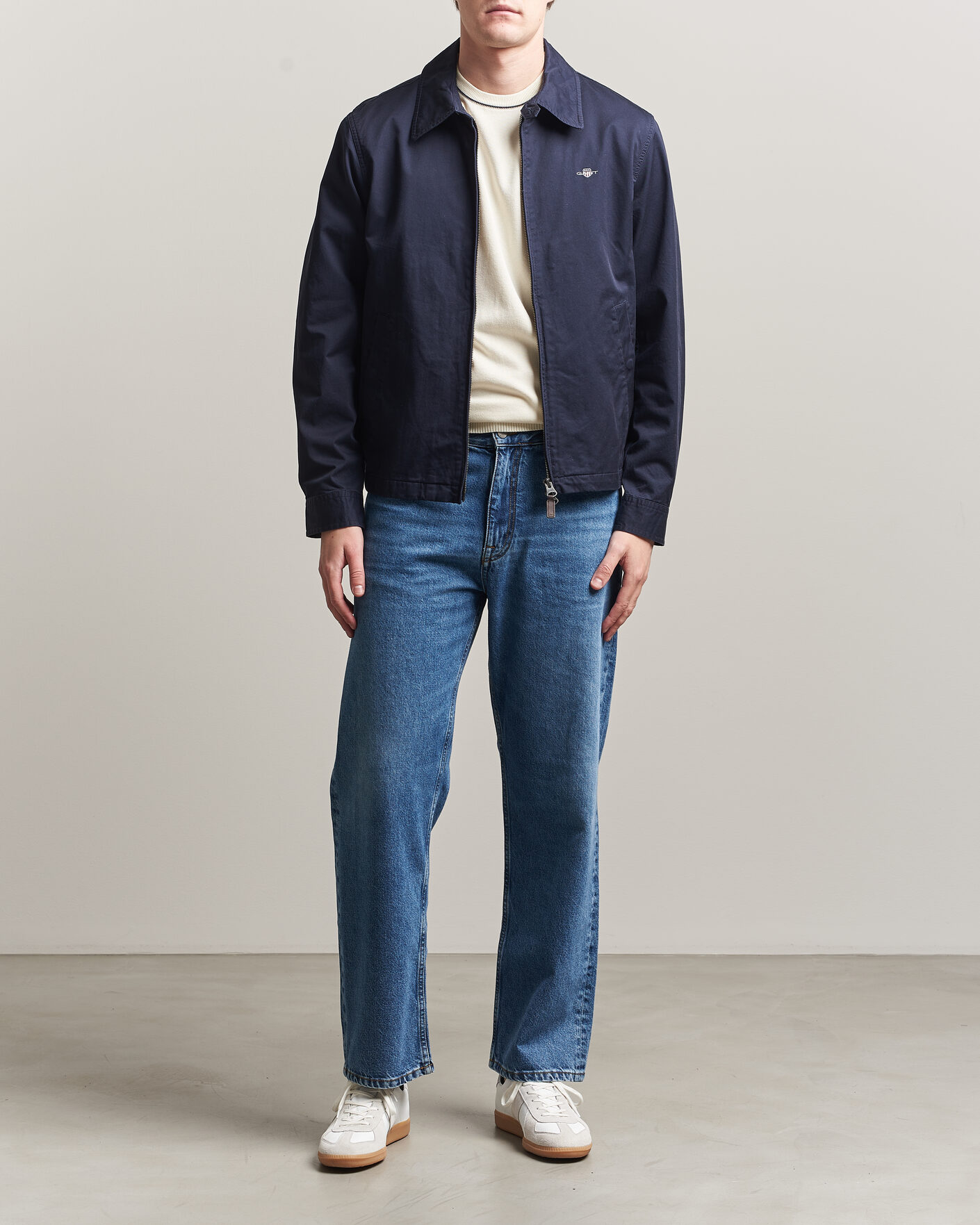 Hombres | Abrigos y chaquetas | GANT | Cotton Windcheater Jacket Evening Blue