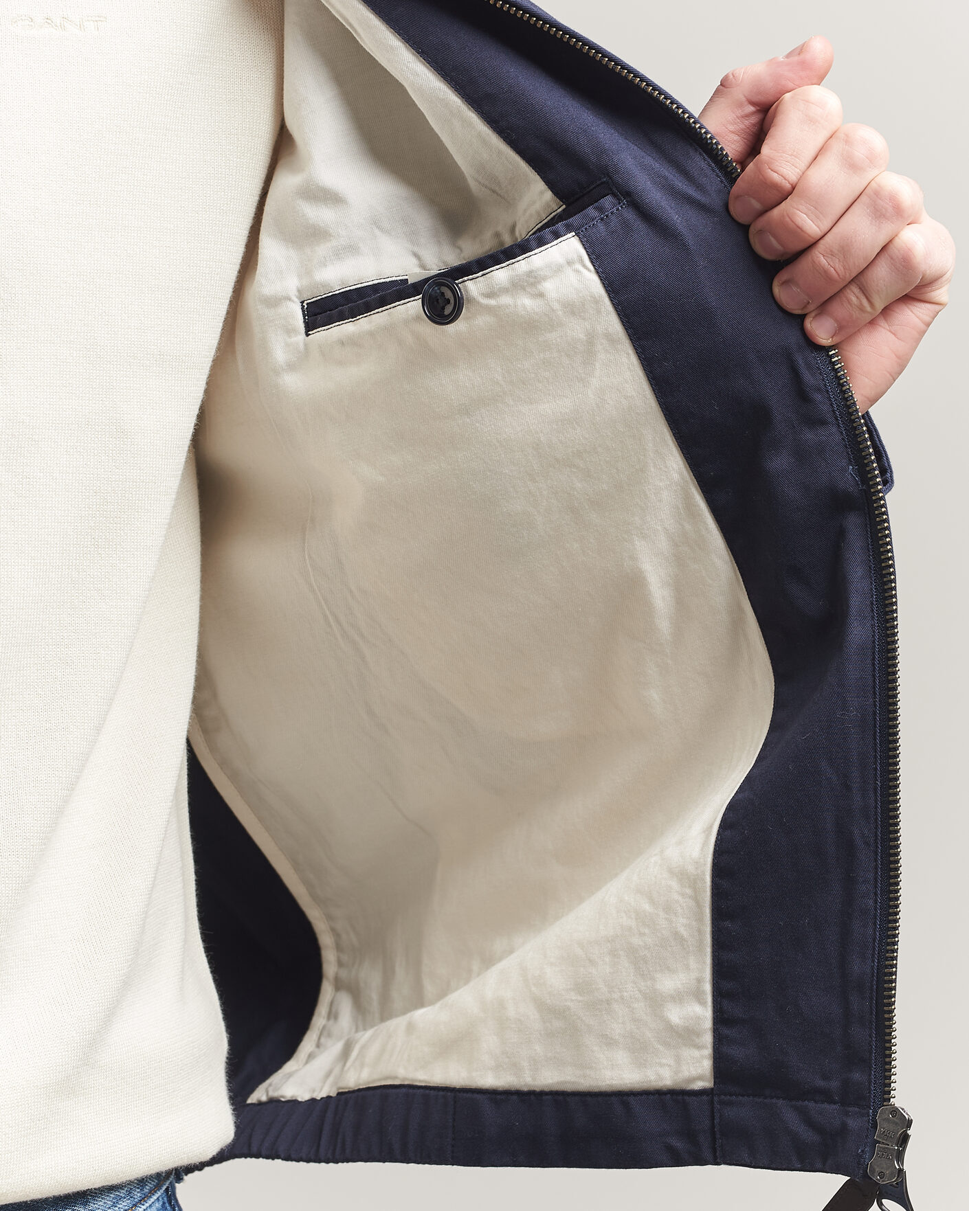 Hombres | Abrigos y chaquetas | GANT | Cotton Windcheater Jacket Evening Blue