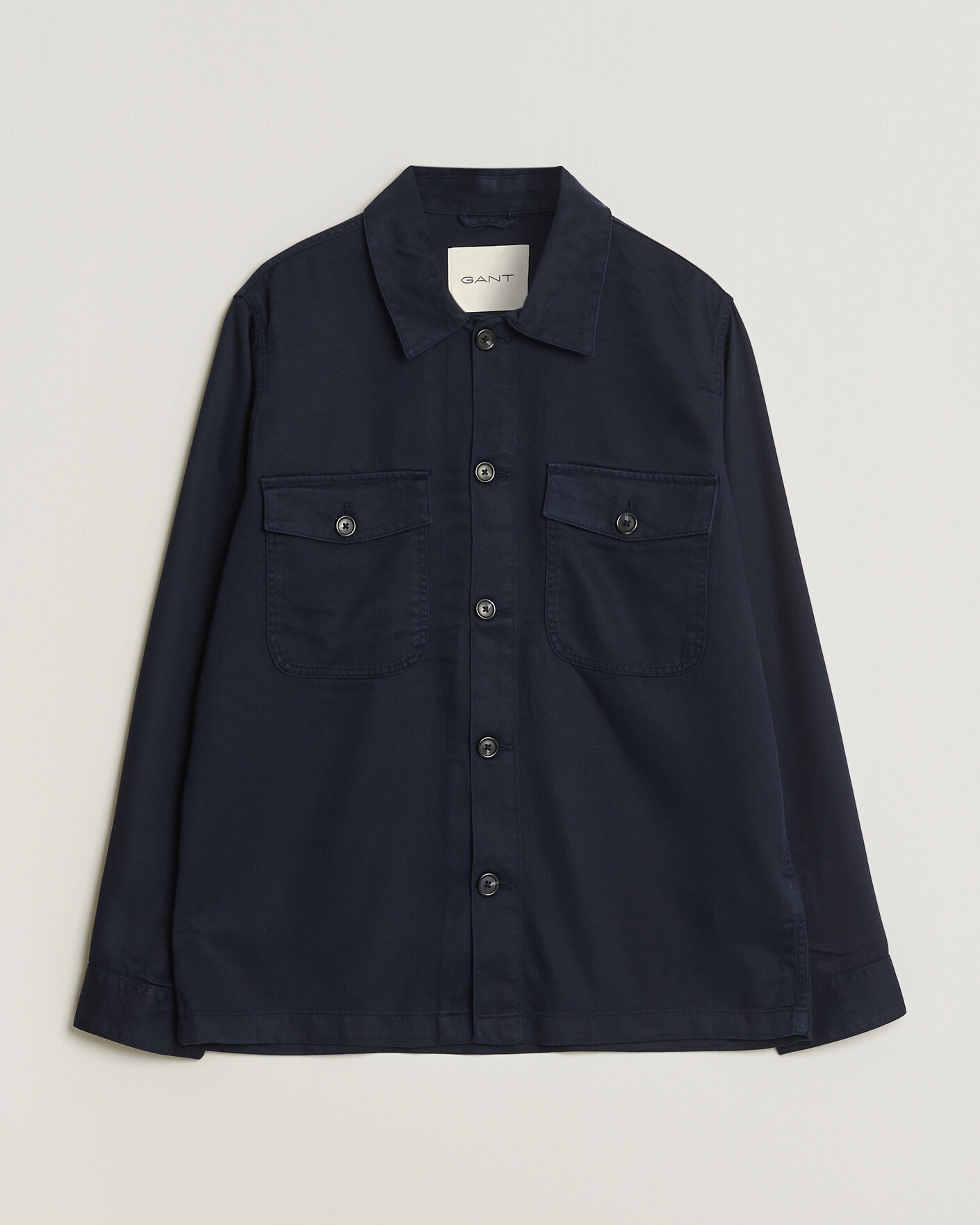 Hombres | Camisas | Gant | Regular Fit Lyocell Overshirt Evening Blue
