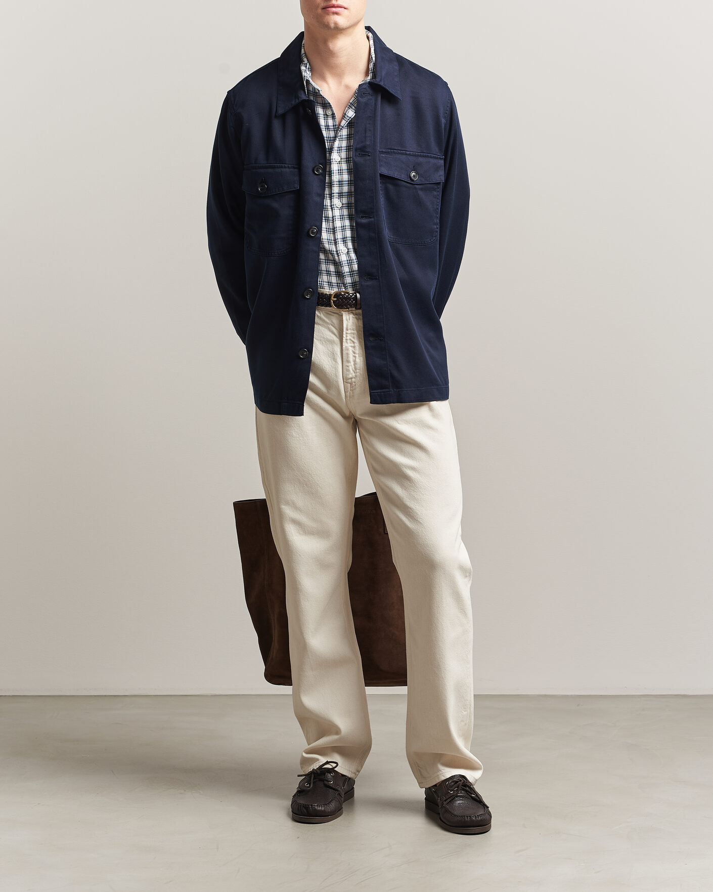 Hombres | Camisas | Gant | Regular Fit Lyocell Overshirt Evening Blue