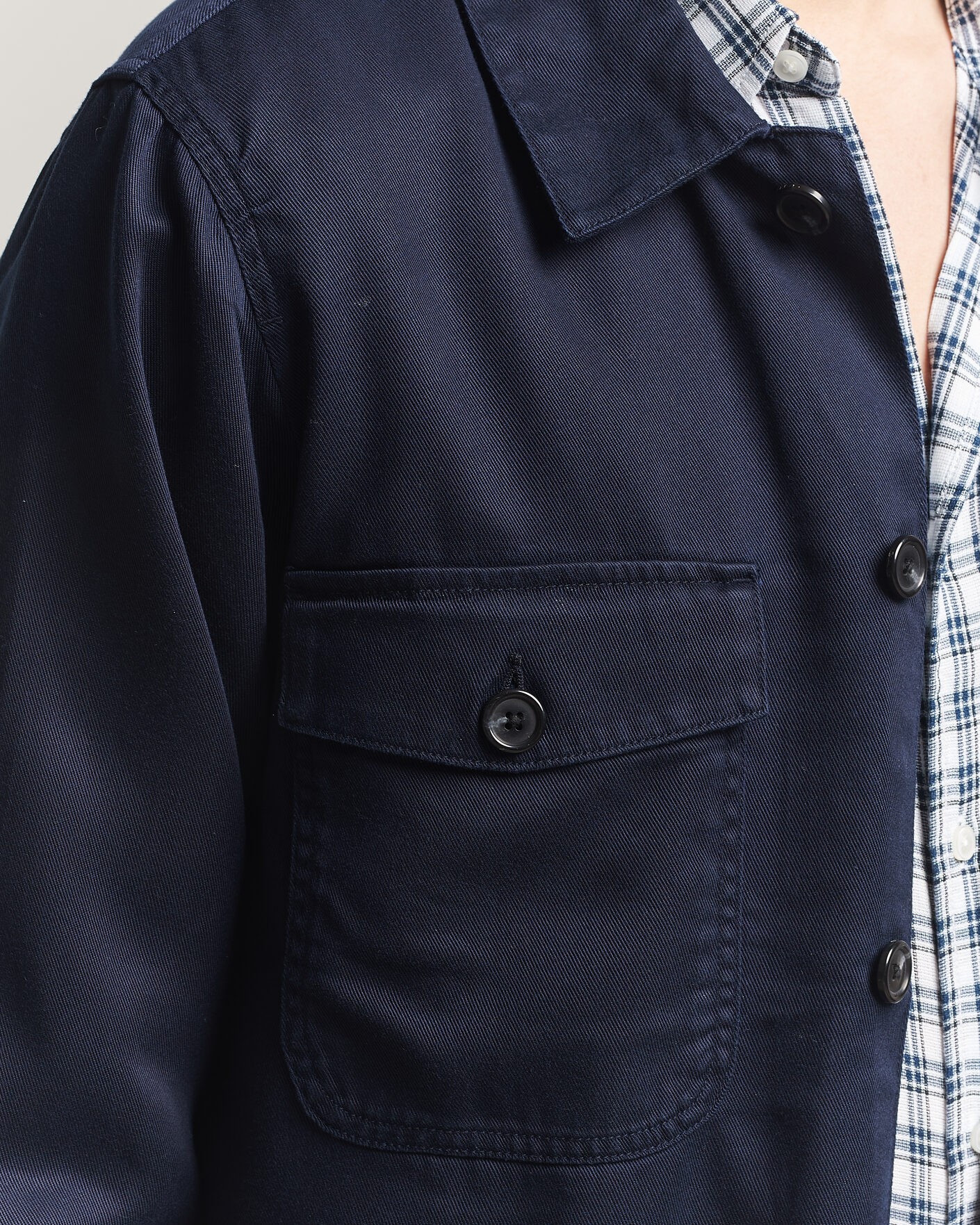 Hombres | Camisas | Gant | Regular Fit Lyocell Overshirt Evening Blue