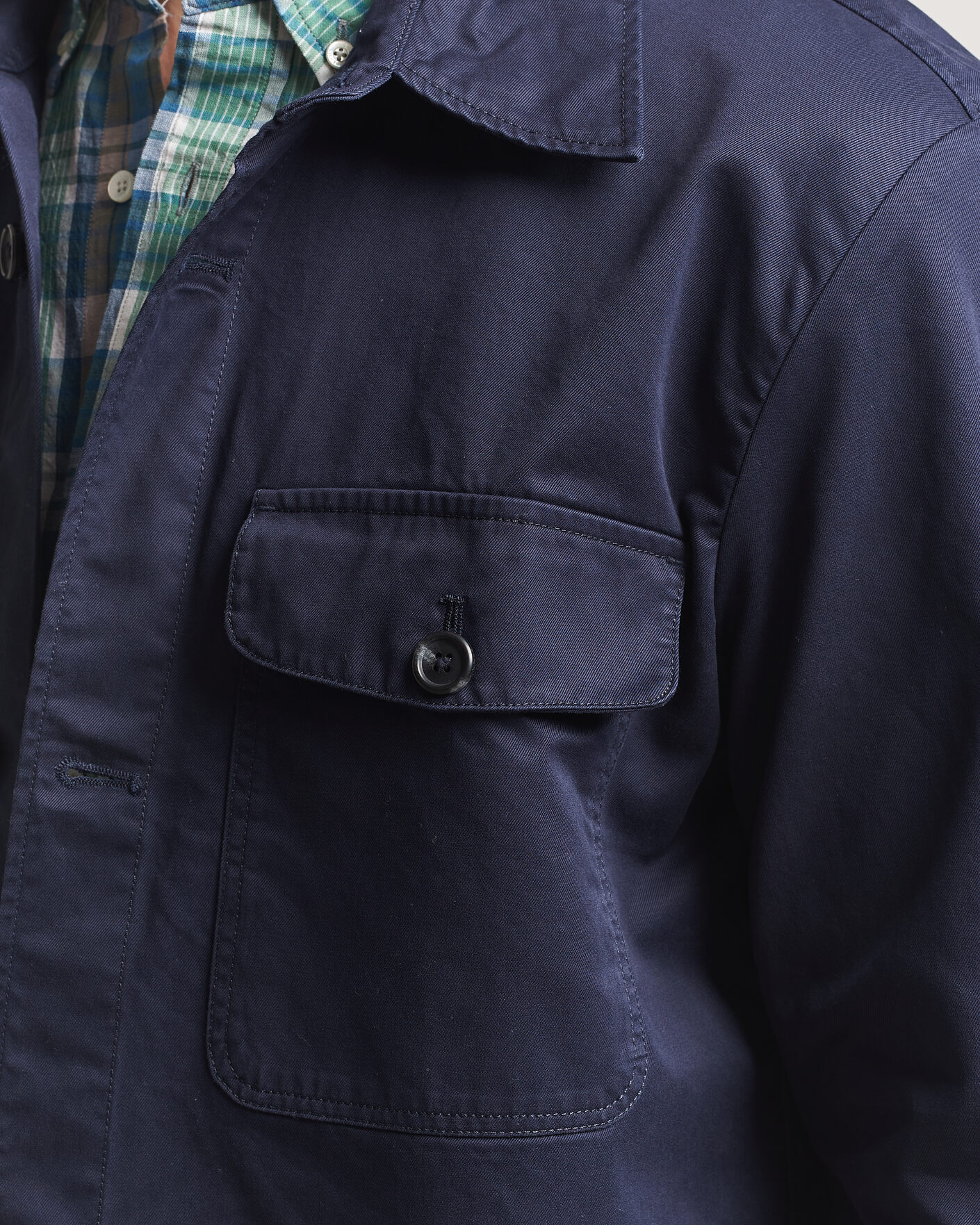 Hombres | Camisas | Gant | Regular Fit Cotton Twill Overshirt Evening Blue