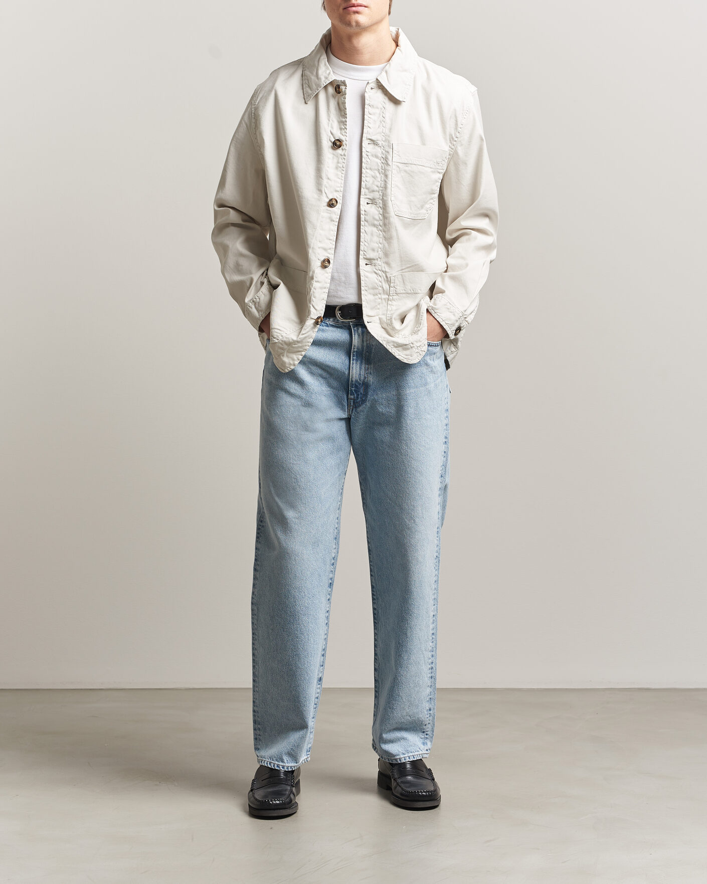 Hombres | Camisas | Gant | Regular Fit Cotton/Linen Overshirt Sand