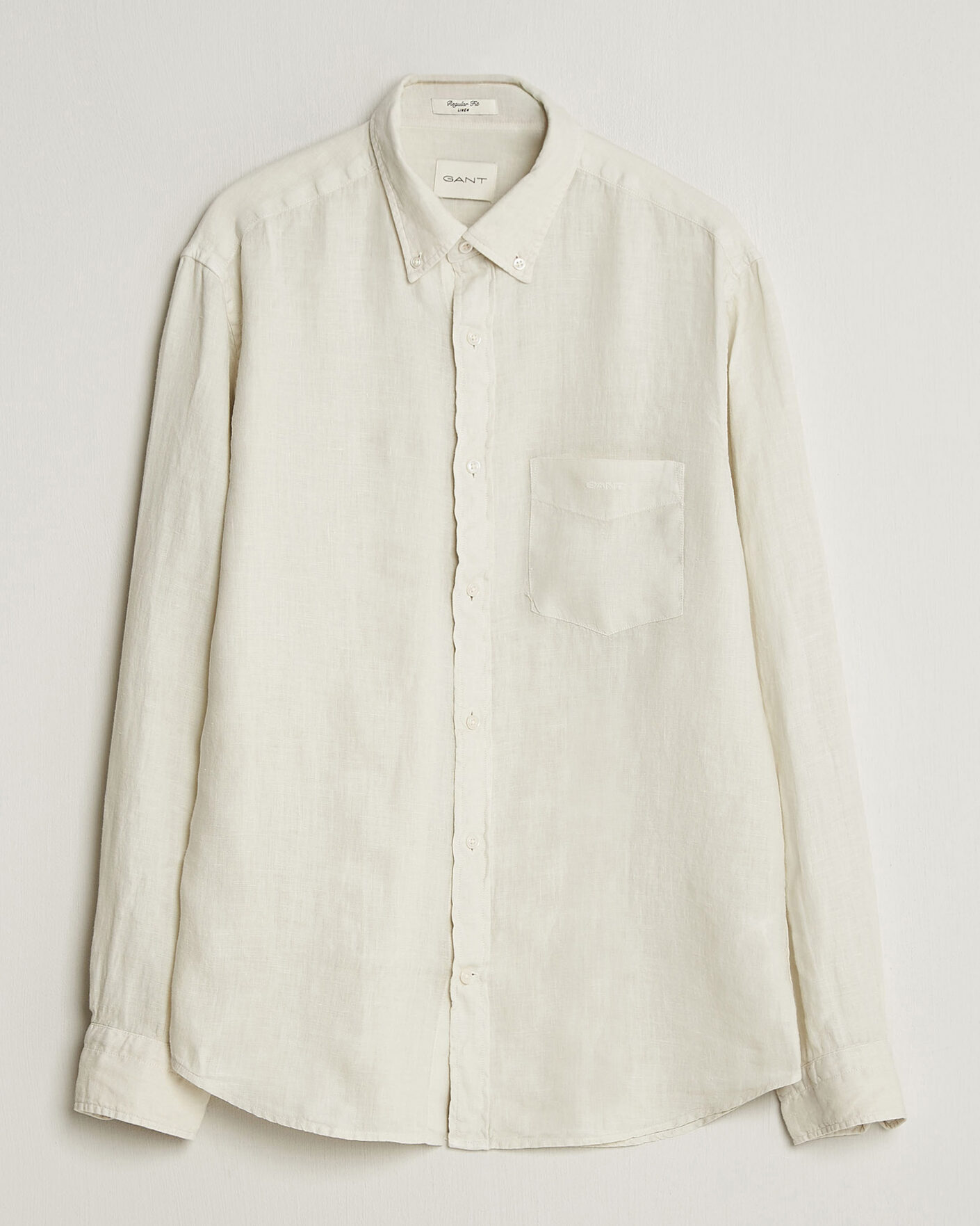 Hombres | Camisas | Gant | Regular Fit Garment Dyed Linen Shirt Sand