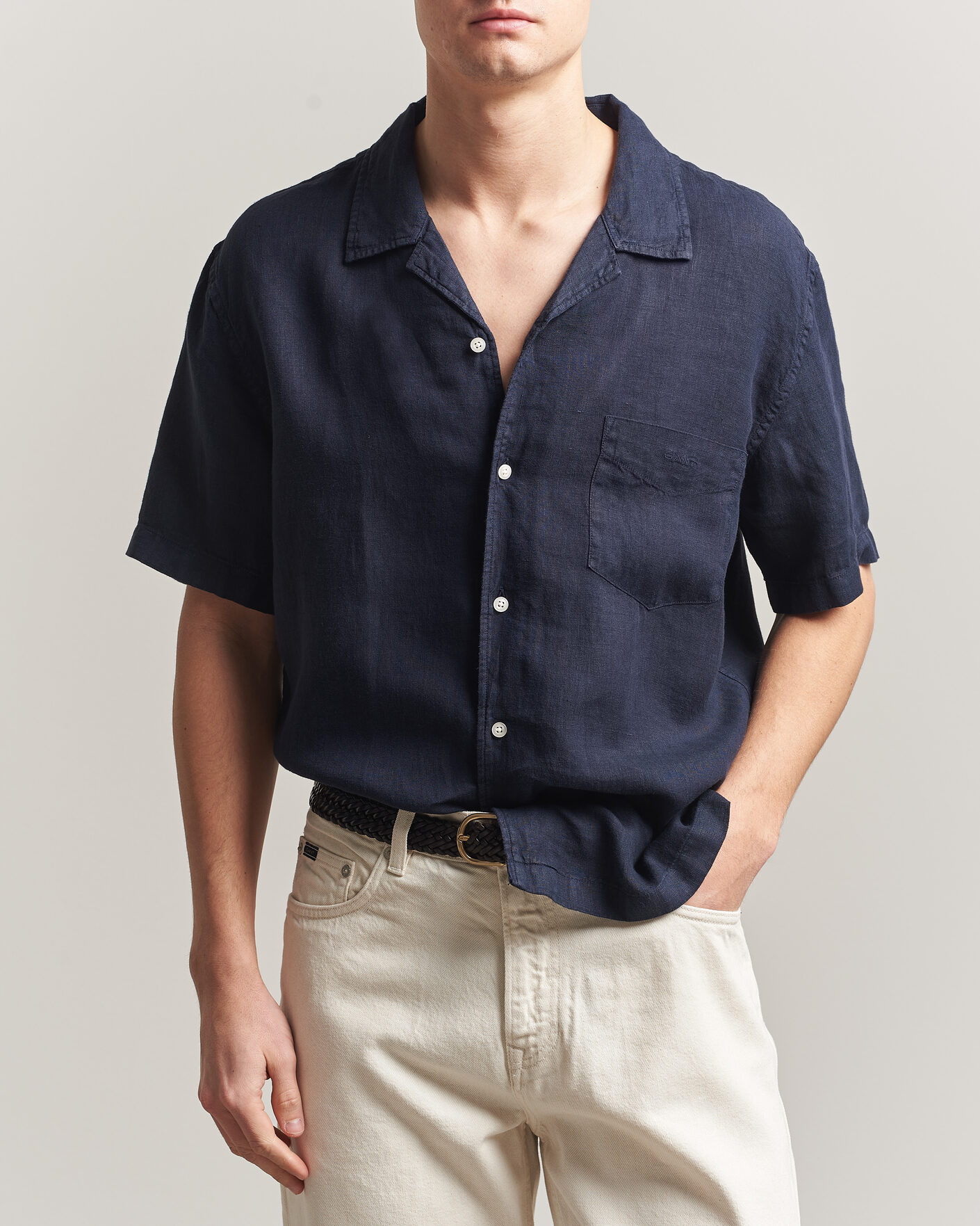 Hombres | Camisas | Gant | Regular Fit Garment Dyed Resort Shirt Blue
