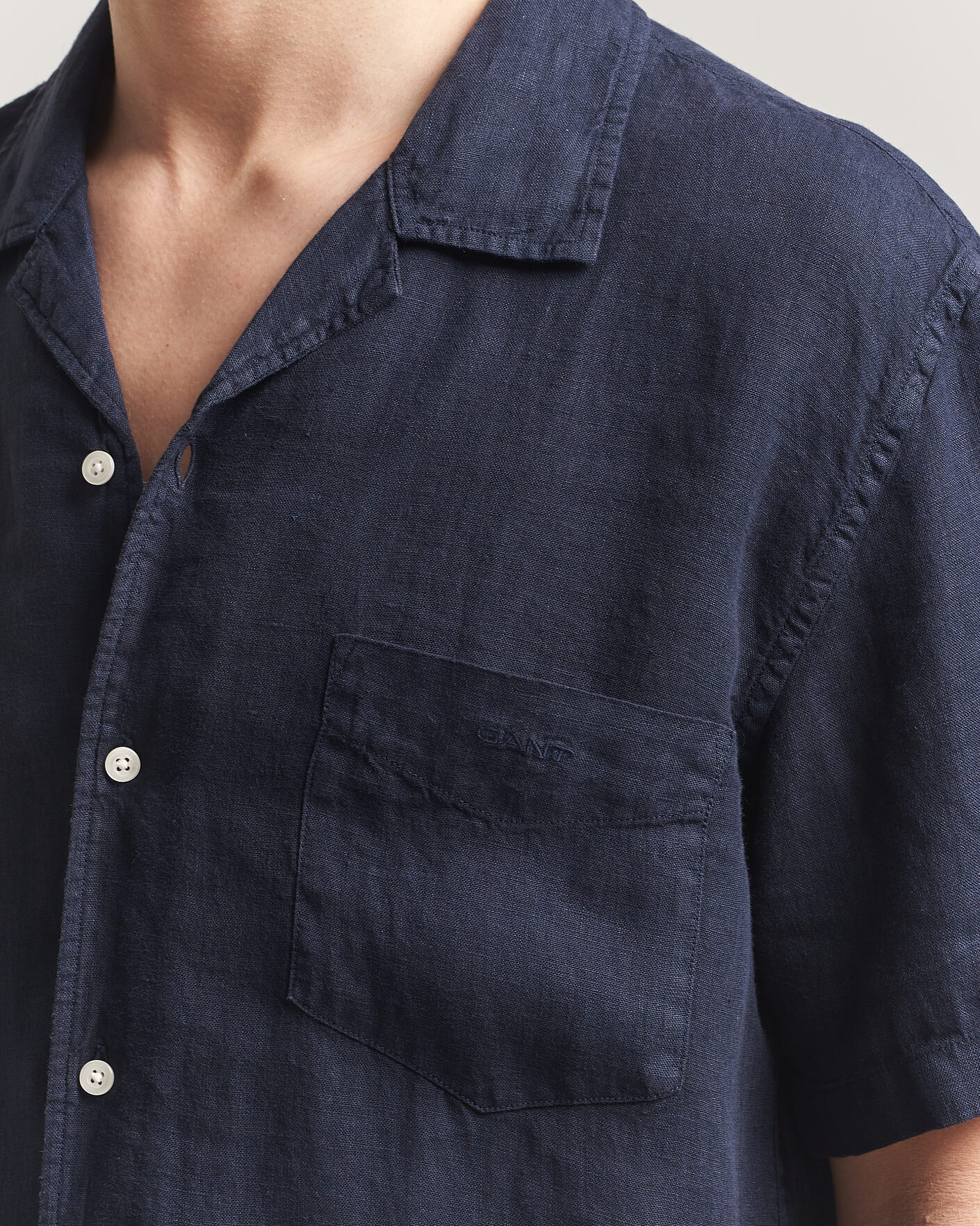 Hombres | Camisas | Gant | Regular Fit Garment Dyed Camp Shirrt Evening Blue
