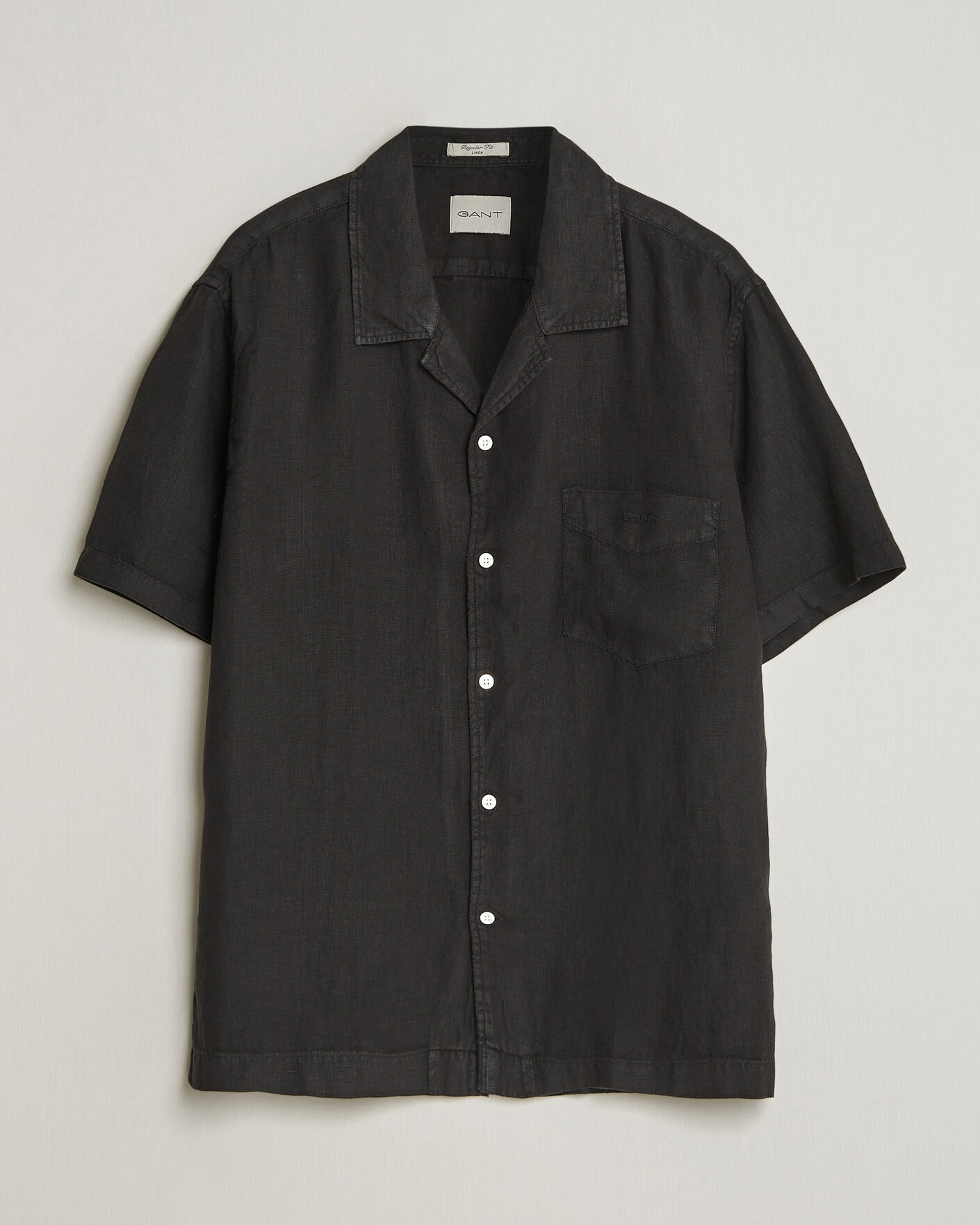Hombres | Camisas | Gant | Regular Fit Garment Dyed Camp Shirrt Black