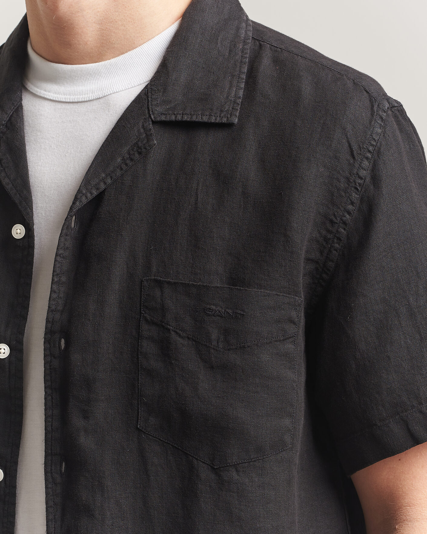 Hombres | Camisas | Gant | Regular Fit Garment Dyed Camp Shirrt Black