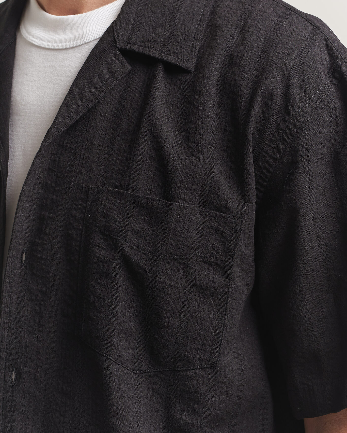 Hombres | Camisas | Gant | Relaxed Fit Dobby Striped Camp Shirt Black