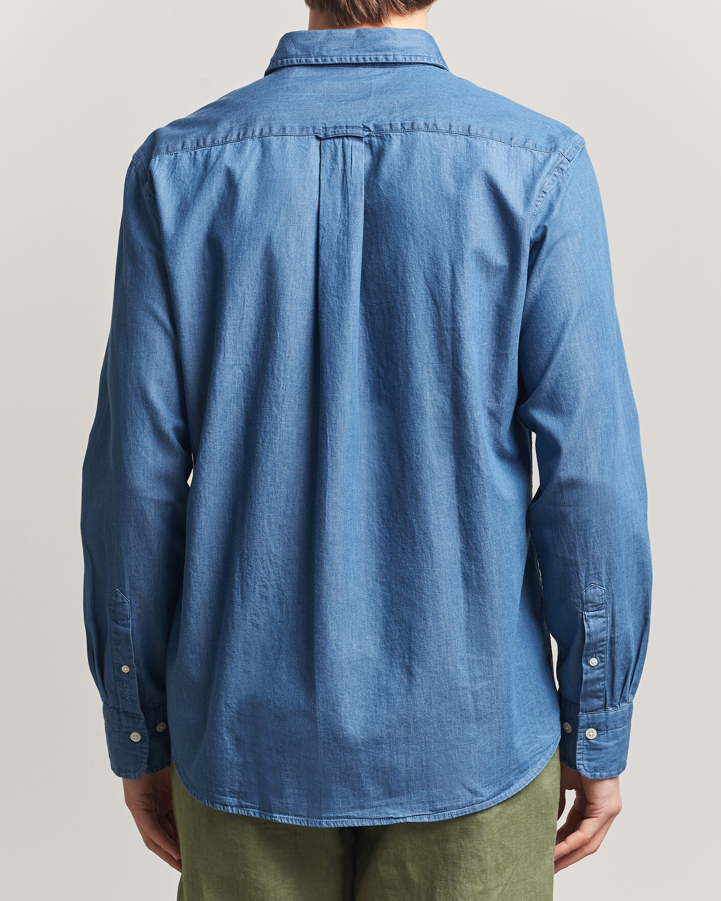 Hombres | Camisas | Gant | Regular Fit Indigo Twill Shirt Semi Light Blue