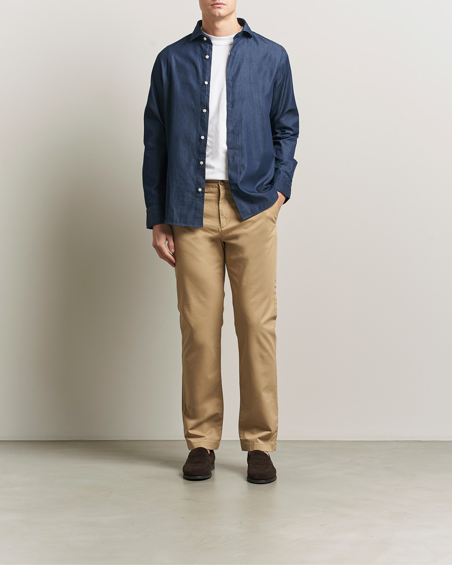 Hombres | Camisas | Gant | Regular Fit Indigo Twill Shirt Dark Indigo
