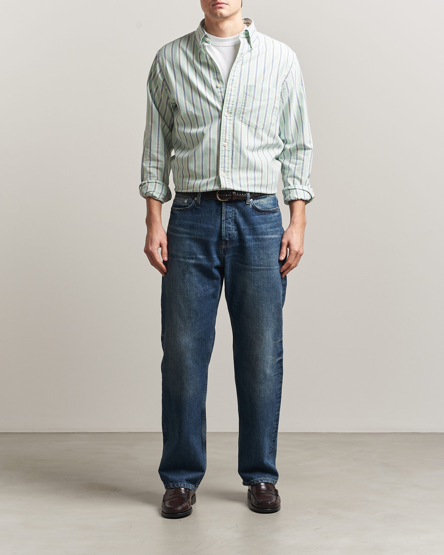 Hombres | Camisas | GANT | Regluar Fit Archive Oxford Shirt Washed Turquoise