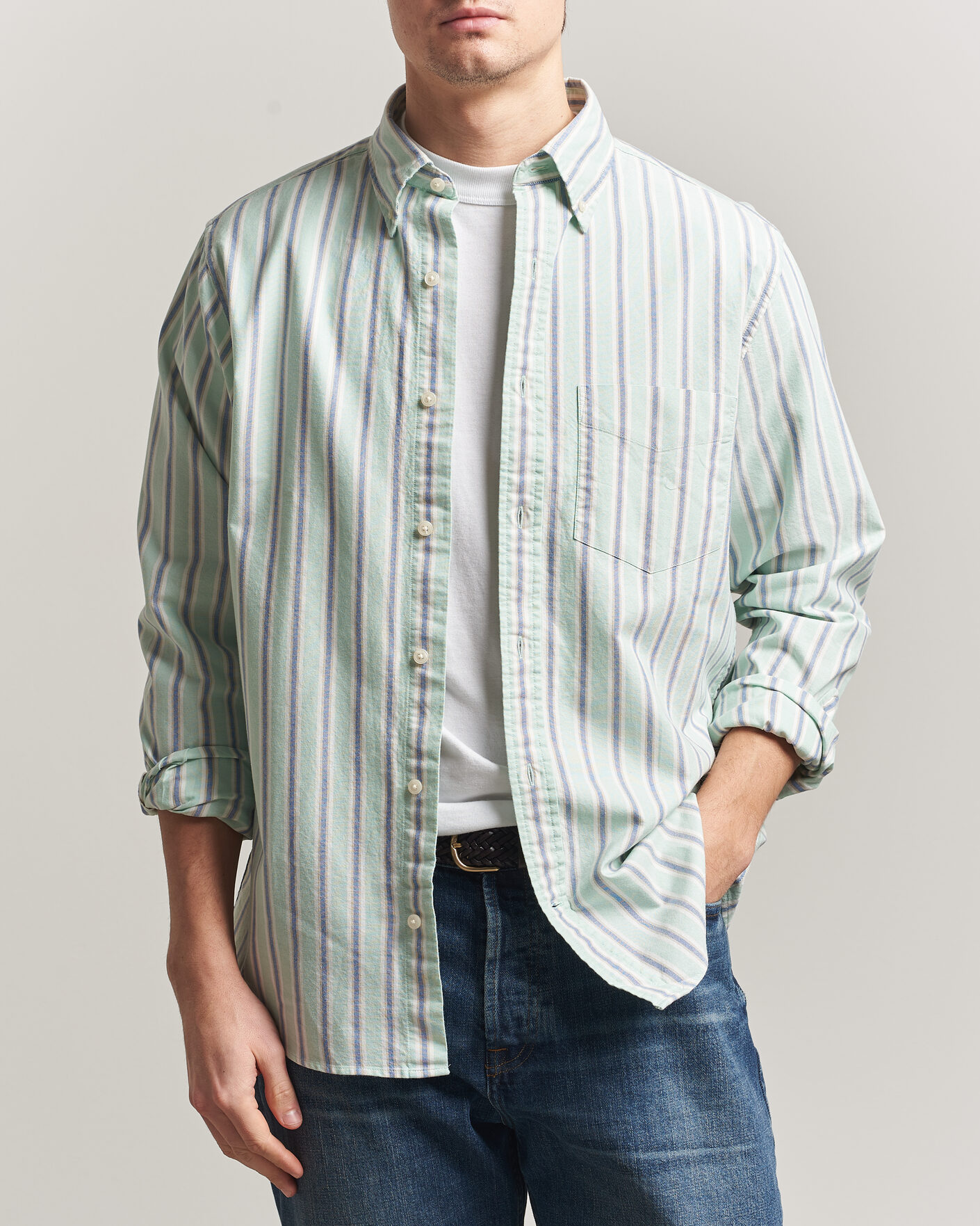 Hombres | Camisas | Gant | Regluar Fit Archive Oxford Shirt Washed Turquoise