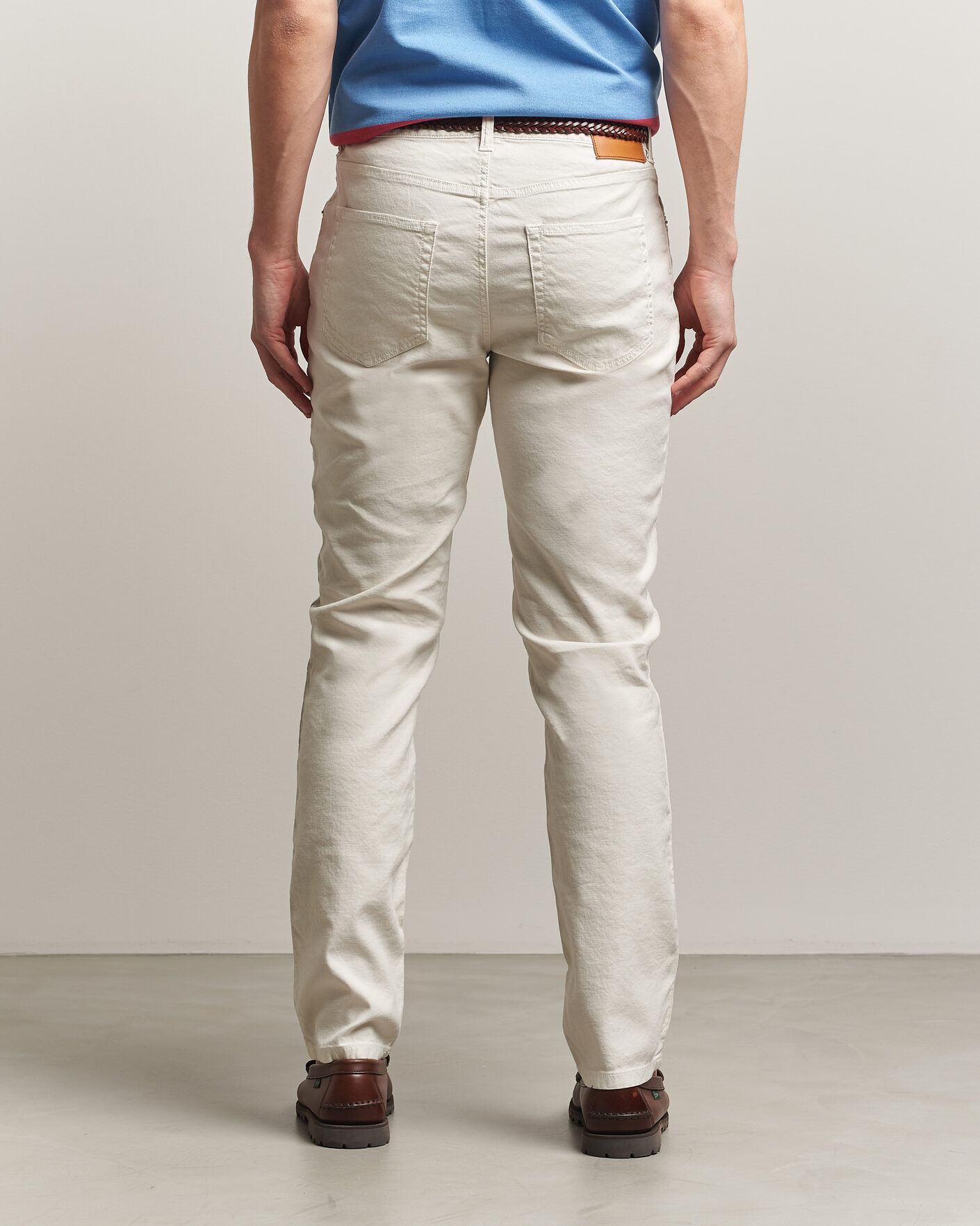 Hombres | Pantalones | Gant | Slim Fit Cotton/Linen 5-Pocket Pants Sand