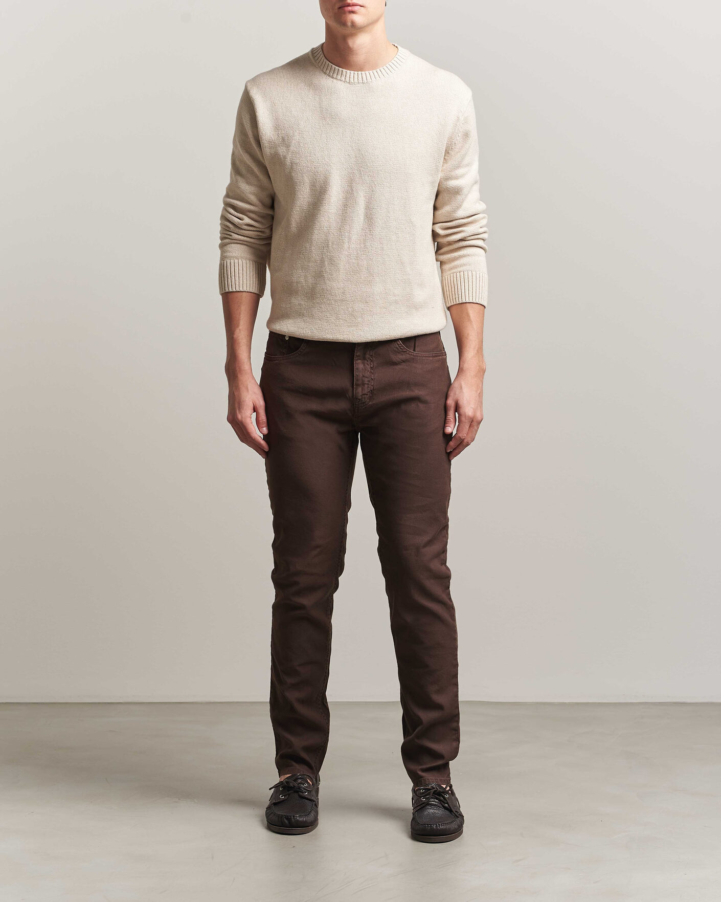 Hombres | Pantalones | Gant | Slim Fit Cotton/Linen 5-Pocket Pants Rich Brown
