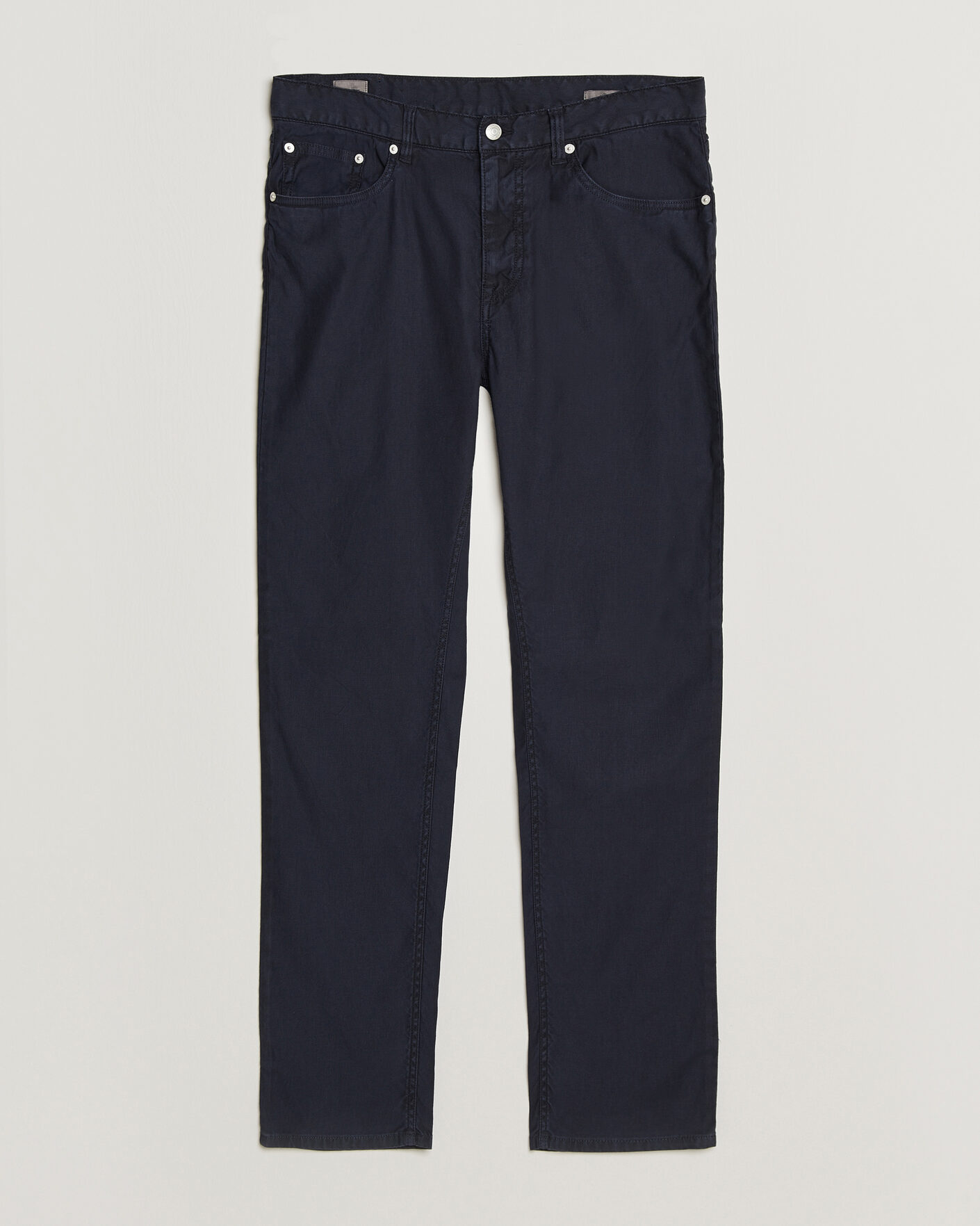Hombres | Pantalones | Gant | Slim Fit Cotton/Linen 5-Pocket Pants Evening Blue