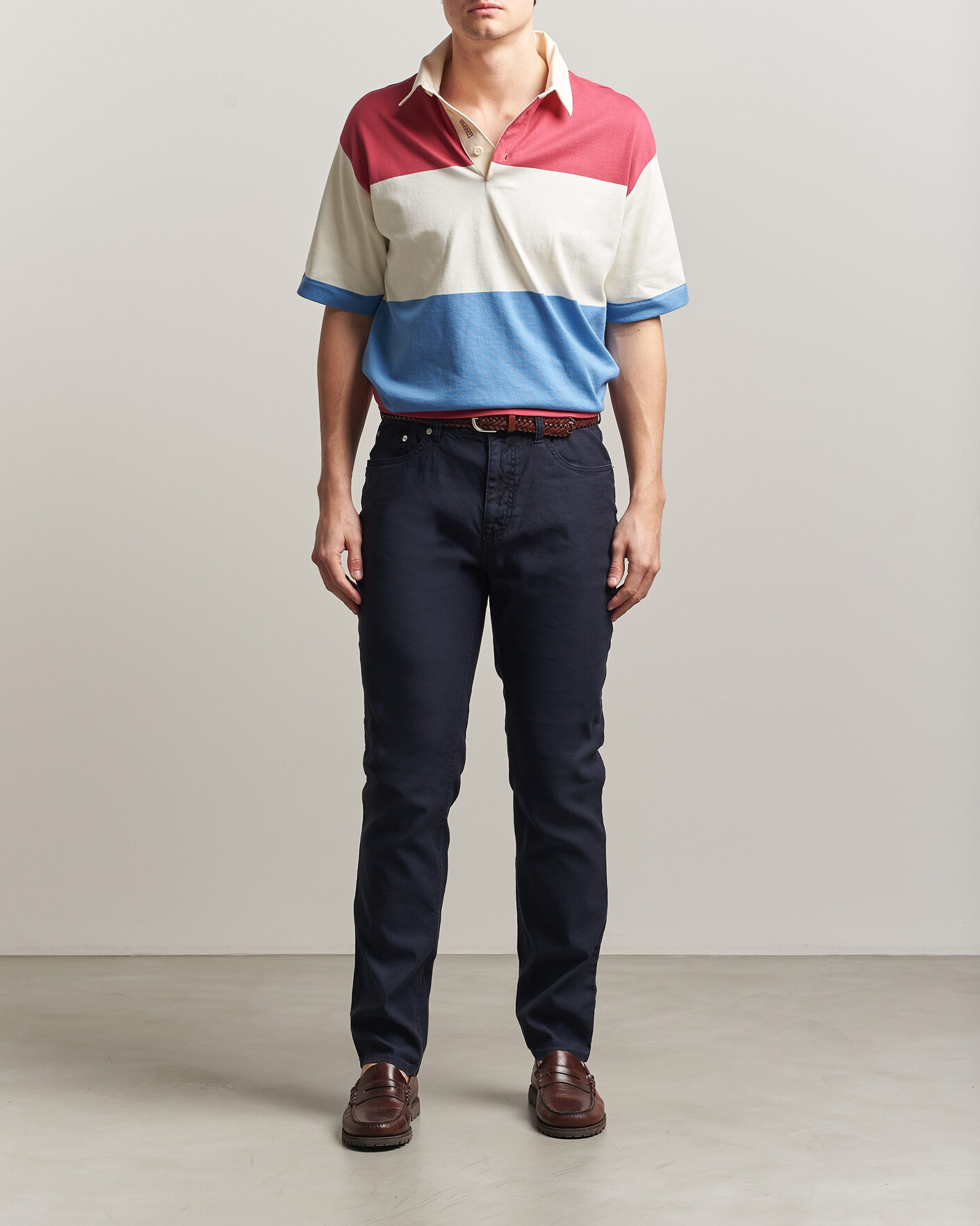 Hombres | Pantalones | Gant | Slim Fit Cotton/Linen 5-Pocket Pants Evening Blue