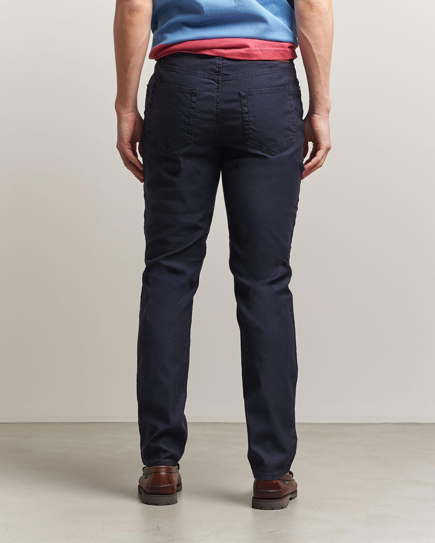 Hombres | Pantalones | Gant | Slim Fit Cotton/Linen 5-Pocket Pants Evening Blue