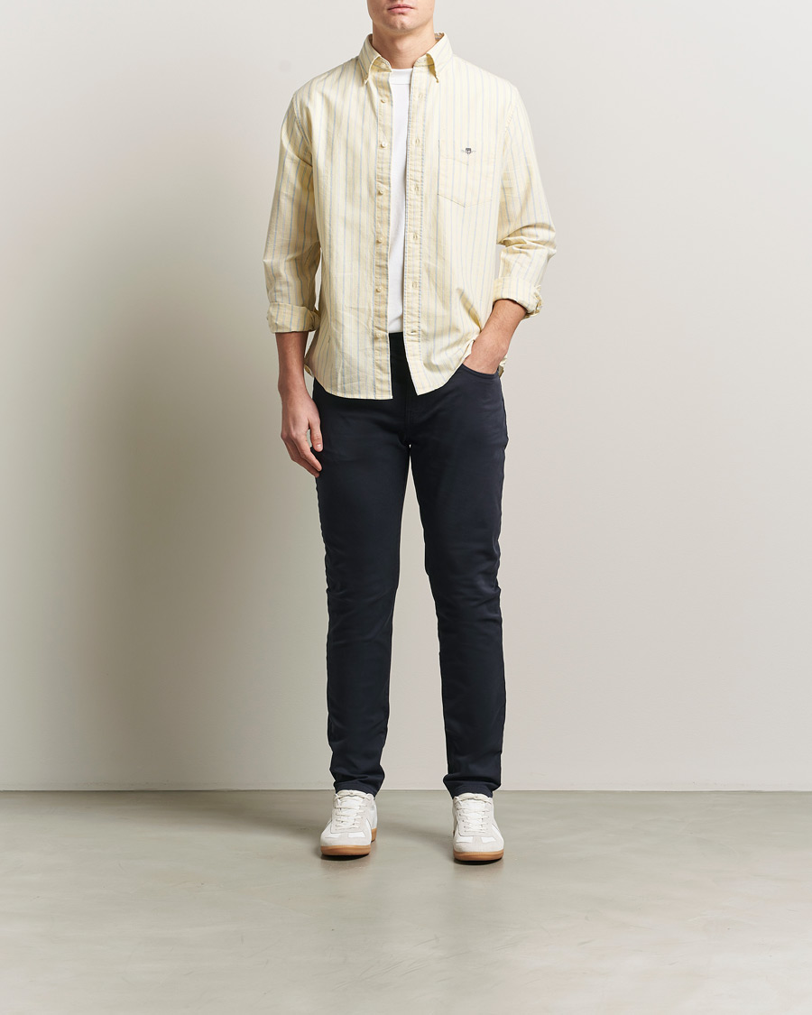 Hombres | Pantalones | GANT | Slim Fit Desert 5-Pocket Pants Evening Blue