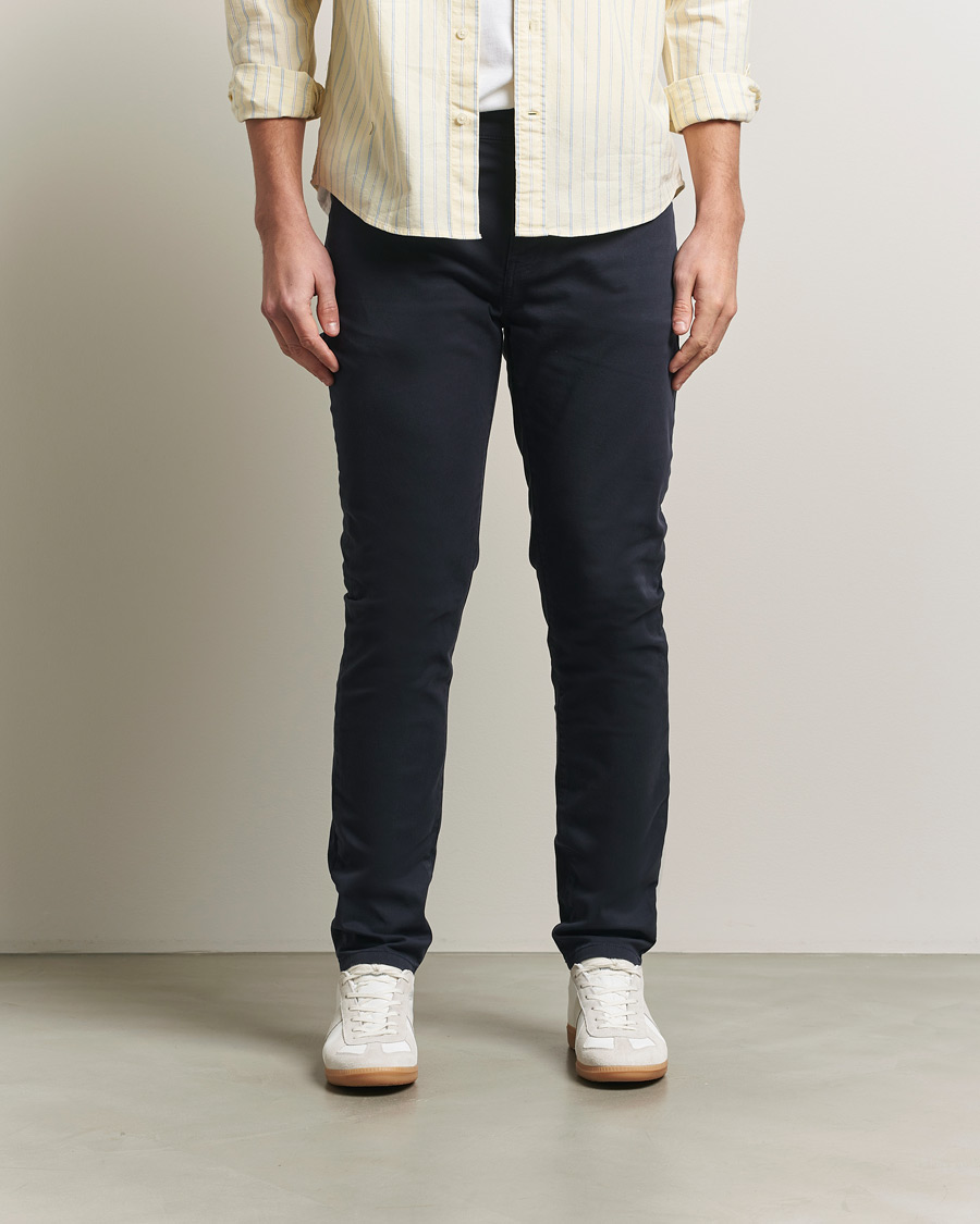 Hombres | Pantalones | GANT | Slim Fit Desert 5-Pocket Pants Evening Blue