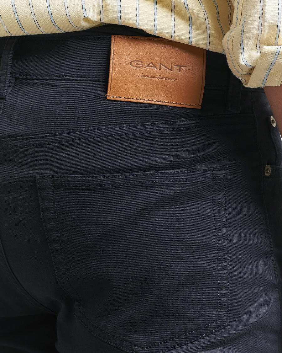 Hombres | Pantalones | GANT | Slim Fit Desert 5-Pocket Pants Evening Blue
