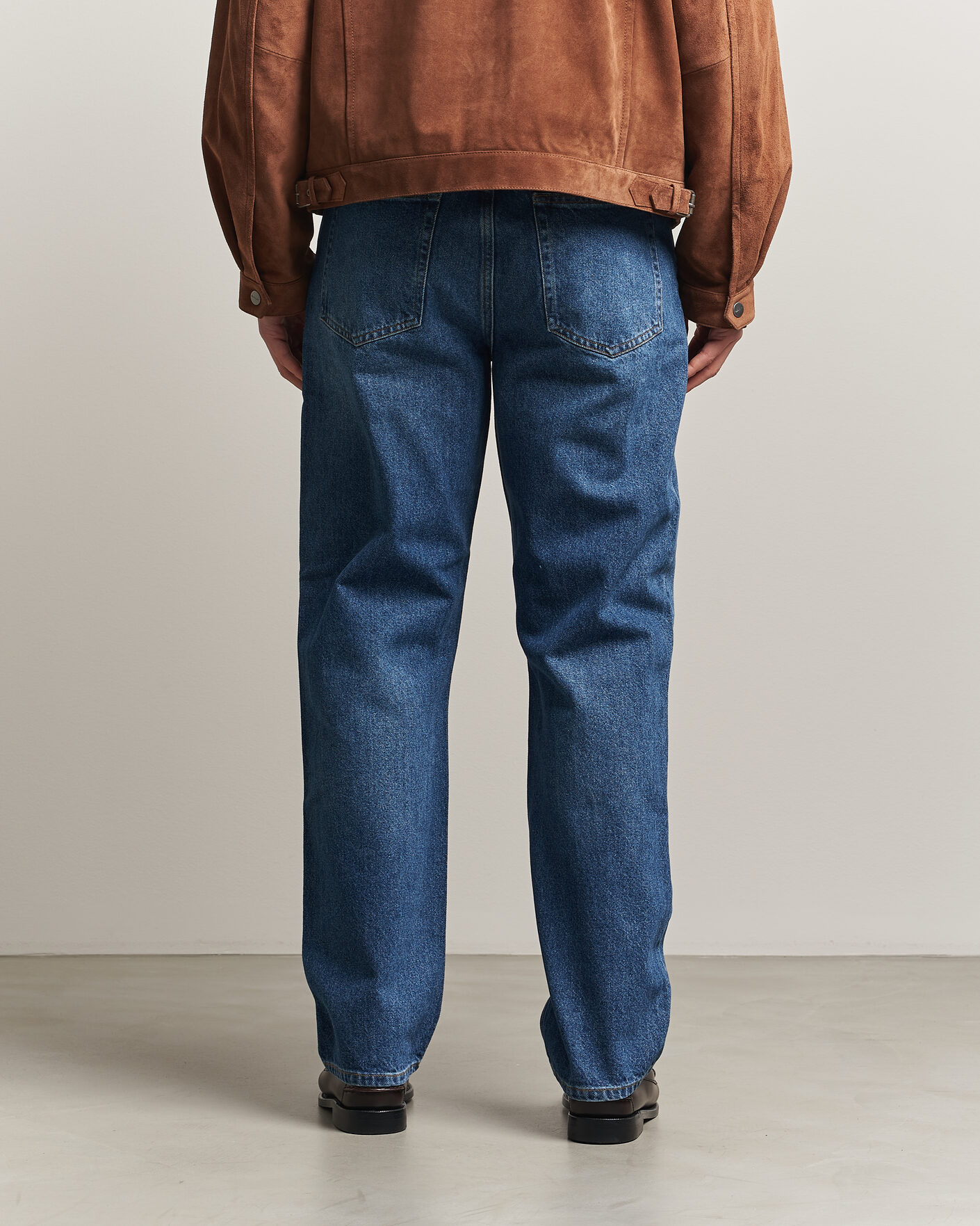 Hombres | Pantalones | Gant | Straight Fit Jeans Mid Blue Worn In