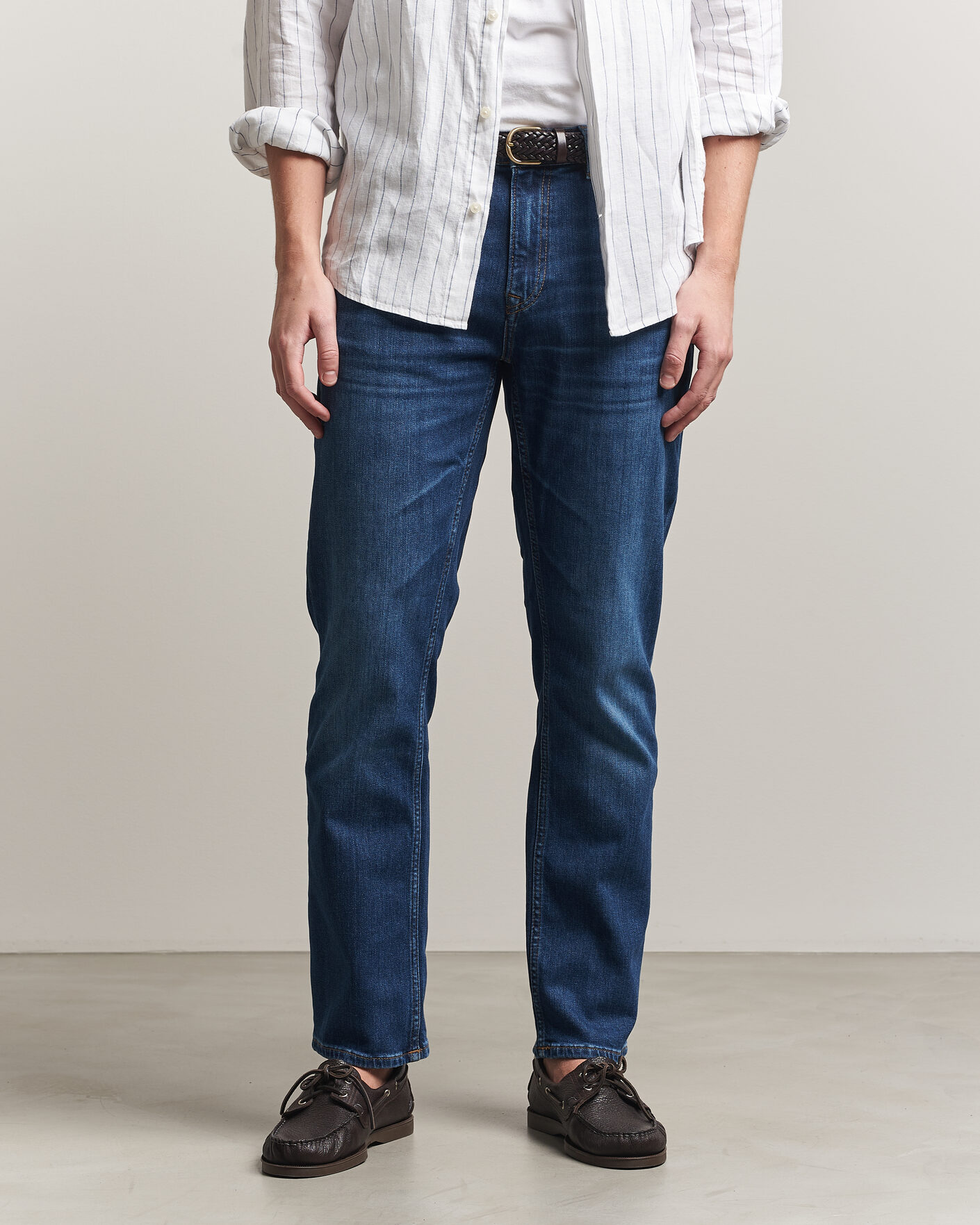 Hombres | Pantalones | Gant | Regular Fit Jeans Mid Blue Worn In