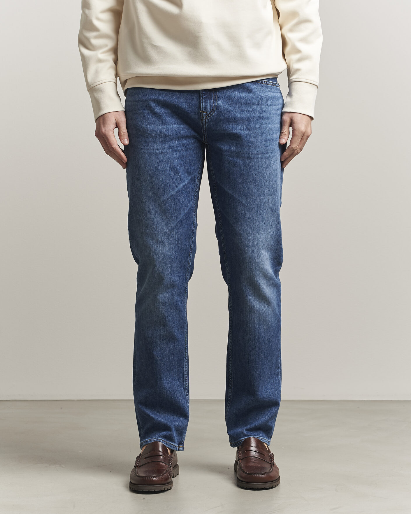 Hombres | Vaqueros | Gant | Regular Fit Jeans Mid Blue Broken In