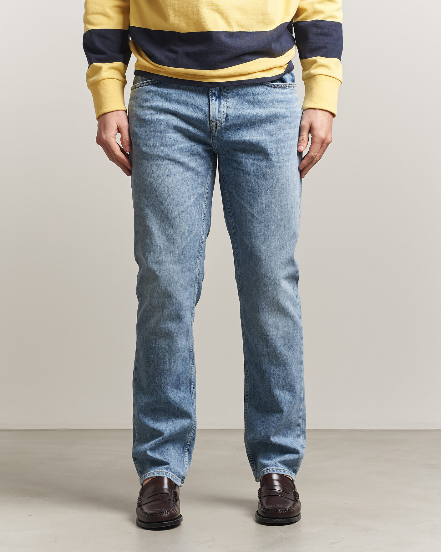 Hombres | Pantalones | Gant | Regular Fit Jeans Semi Light Blue Worn In