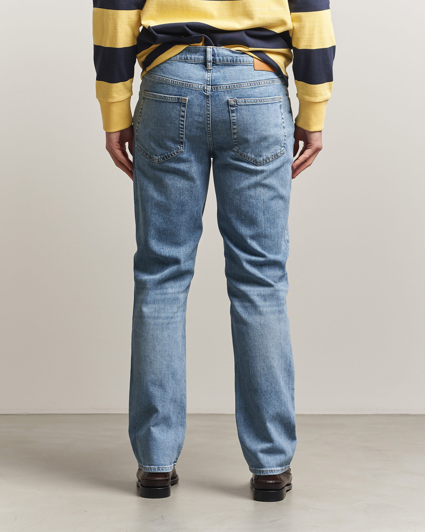 Hombres | Pantalones | Gant | Regular Fit Jeans Semi Light Blue Worn In