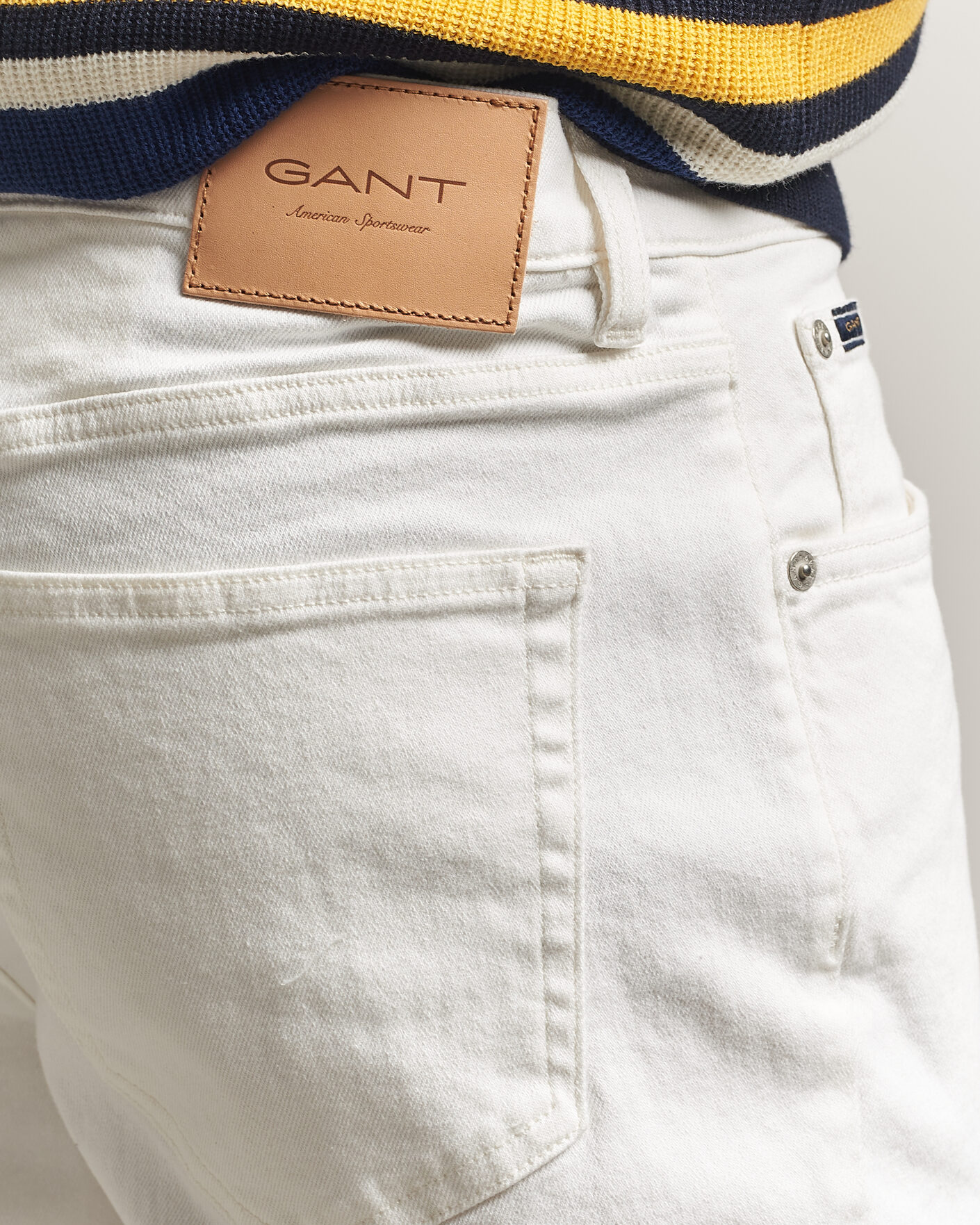 Hombres | Pantalones | Gant | Regular Fit Jeans Eggshell