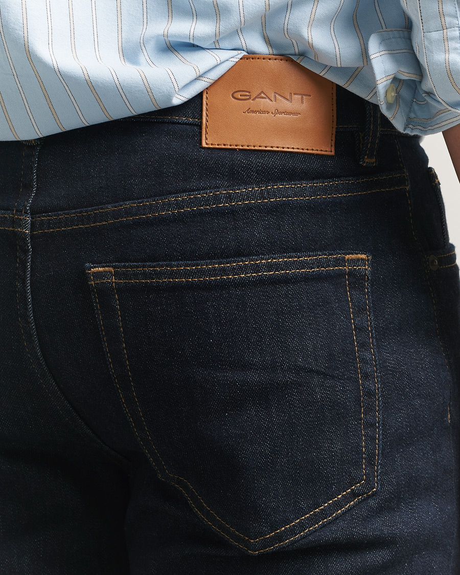 Hombres | Pantalones | Gant | Regular Fit Jeans Dark Blue