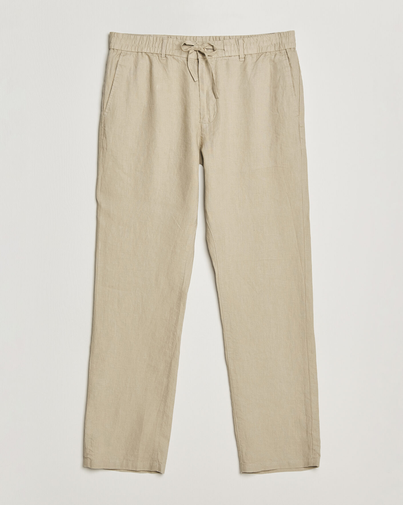 Hombres | Pantalones | Gant | Regular Fit Linen Drawstring Pants Oat Beige