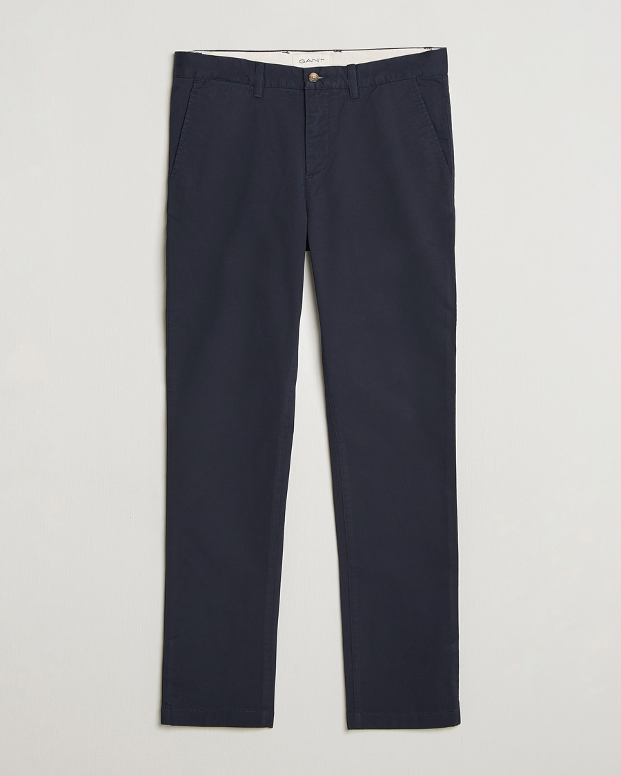 Hombres | Pantalones | GANT | Slim Fit Chinos Evening Blue