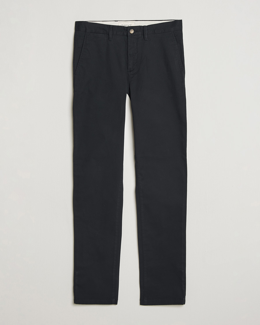 Hombres | Pantalones | GANT | Slim Fit Chinos Black