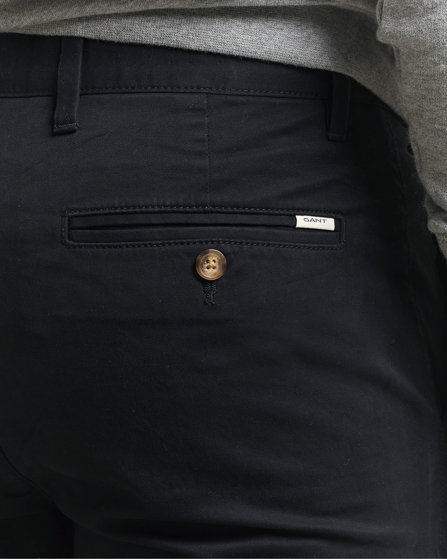 Hombres | Pantalones | GANT | Slim Fit Chinos Black