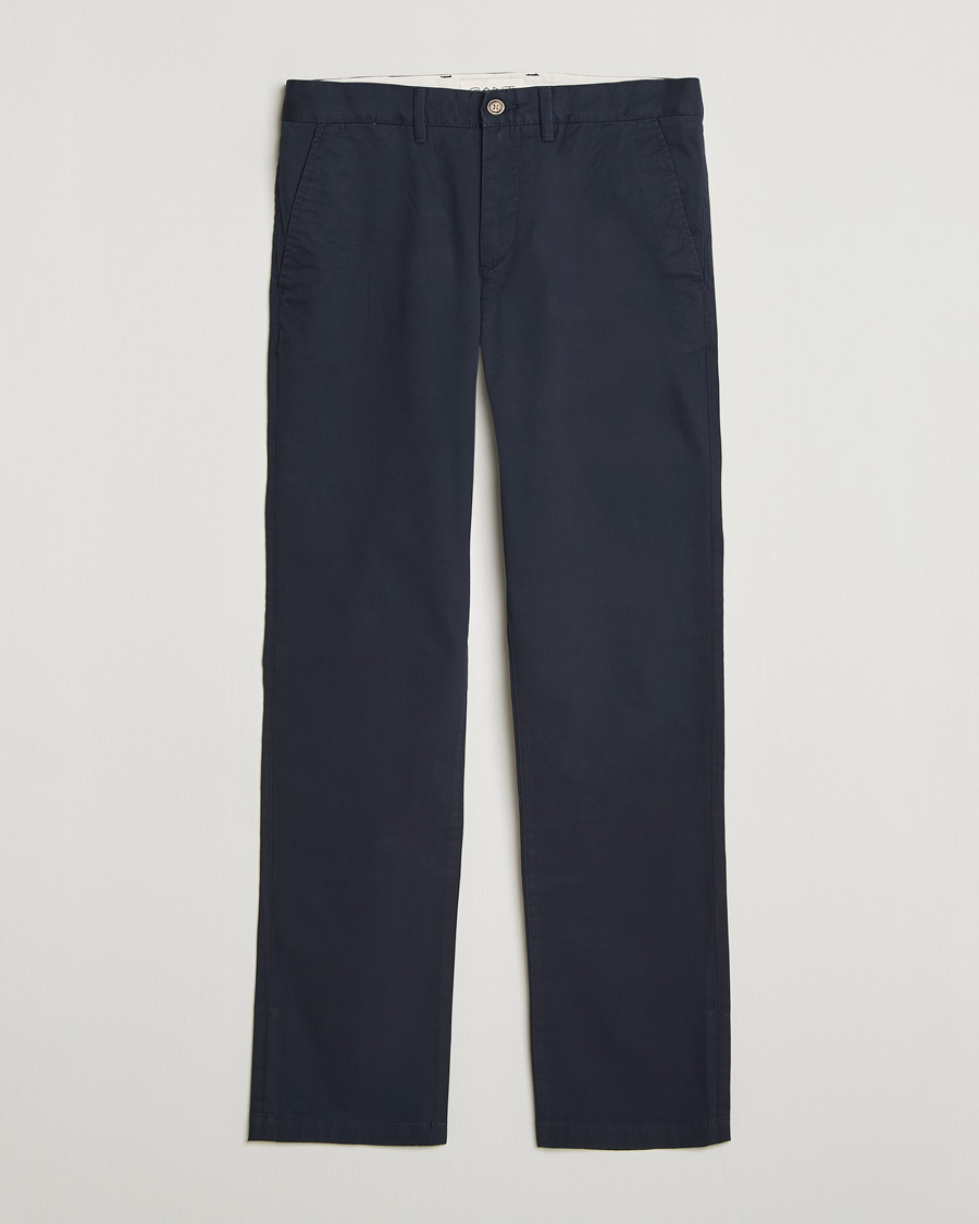 Hombres | Pantalones | GANT | Regular Fit Chinos Evening Blue