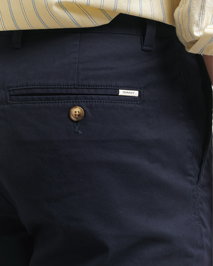 Hombres | Pantalones | GANT | Regular Fit Chinos Evening Blue
