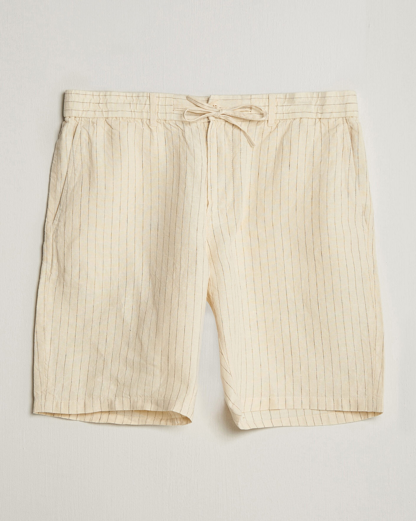 Hombres | Pantalones cortos | Gant | Regular Fit Striped Linen Drawstring Shorts Faded Beige
