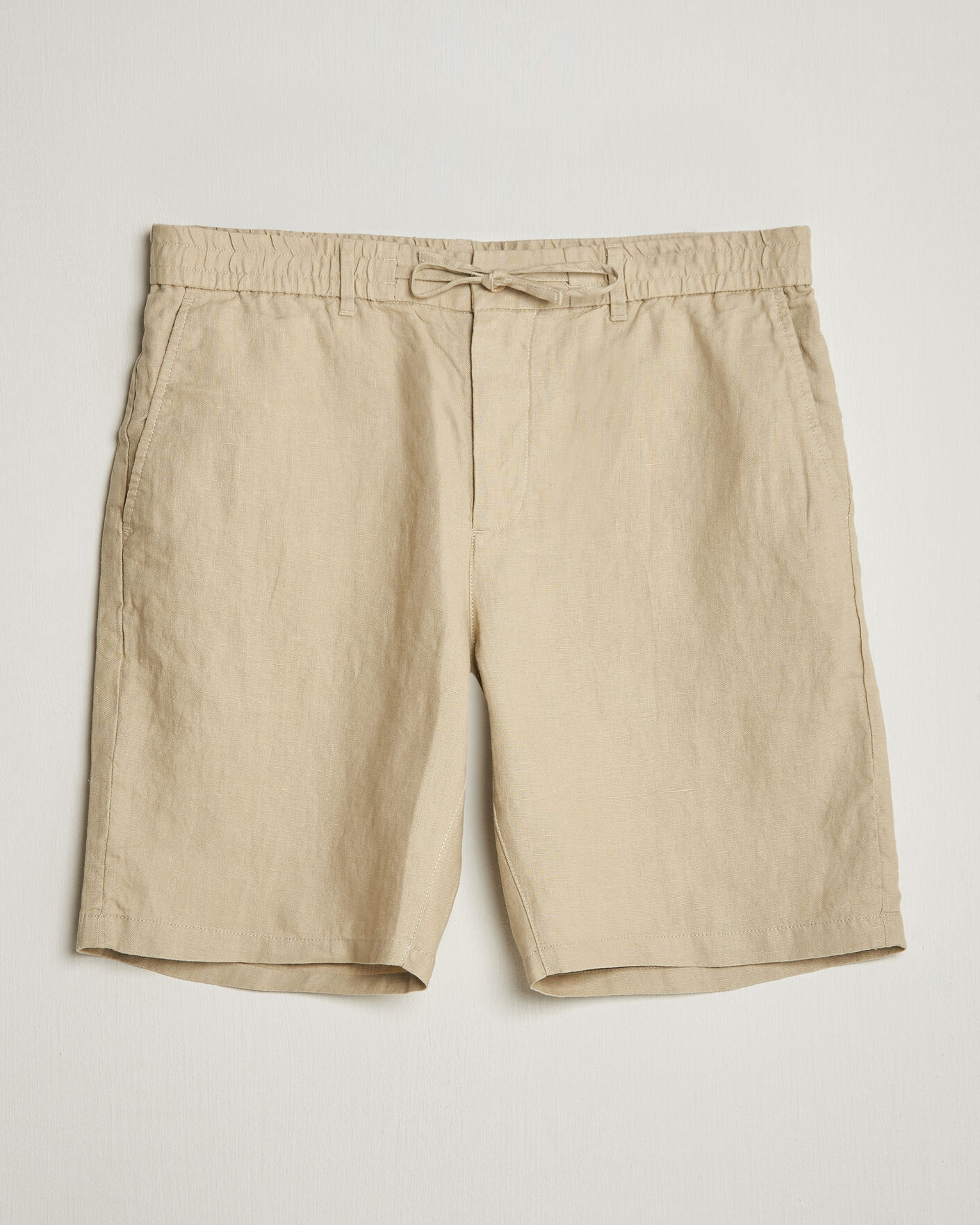 Hombres | Pantalones cortos | GANT | Regular Fit Linen Drawstring Shorts Oat Beige