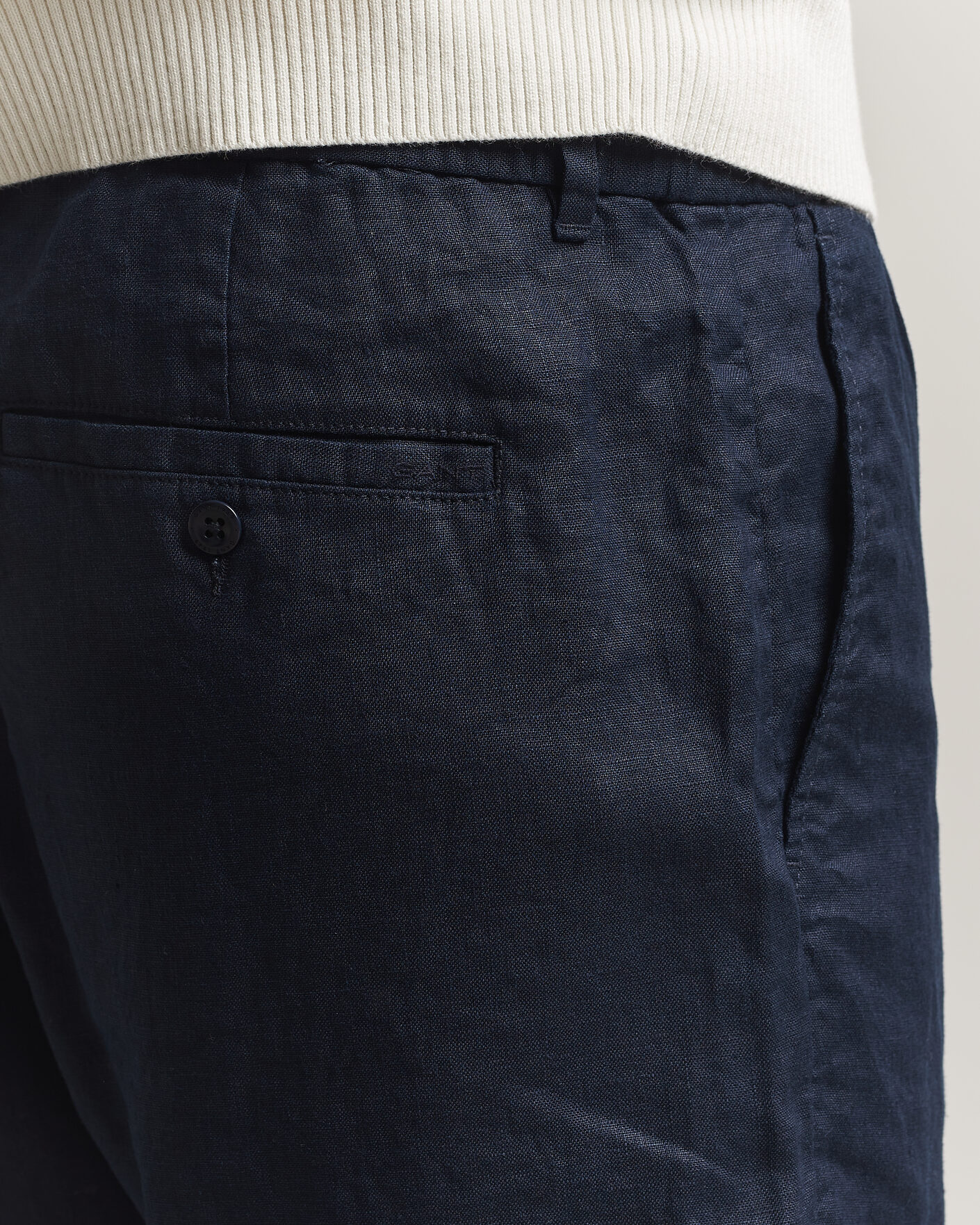 Hombres | Pantalones cortos | Gant | Regular Fit Linen Drawstring Shorts Evening Blue