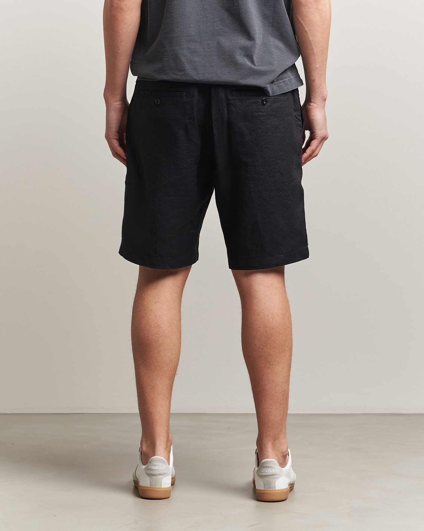 Hombres | Pantalones cortos | Gant | Regular Fit Linen Drawstring Shorts Black