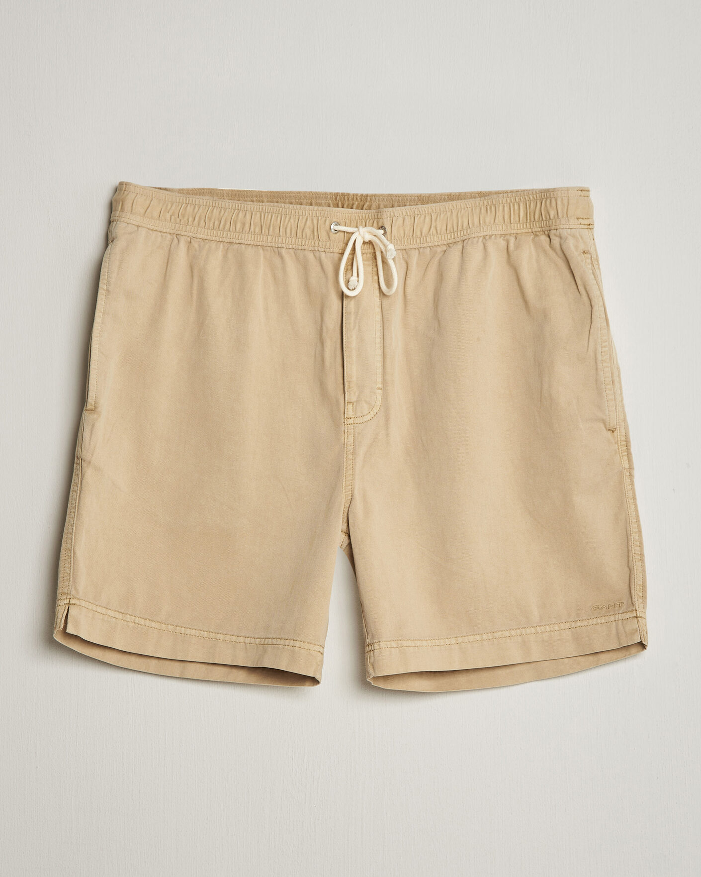 Hombres | Pantalones cortos | Gant | Regular Fit Sunfaded Drawstring Oat Beige