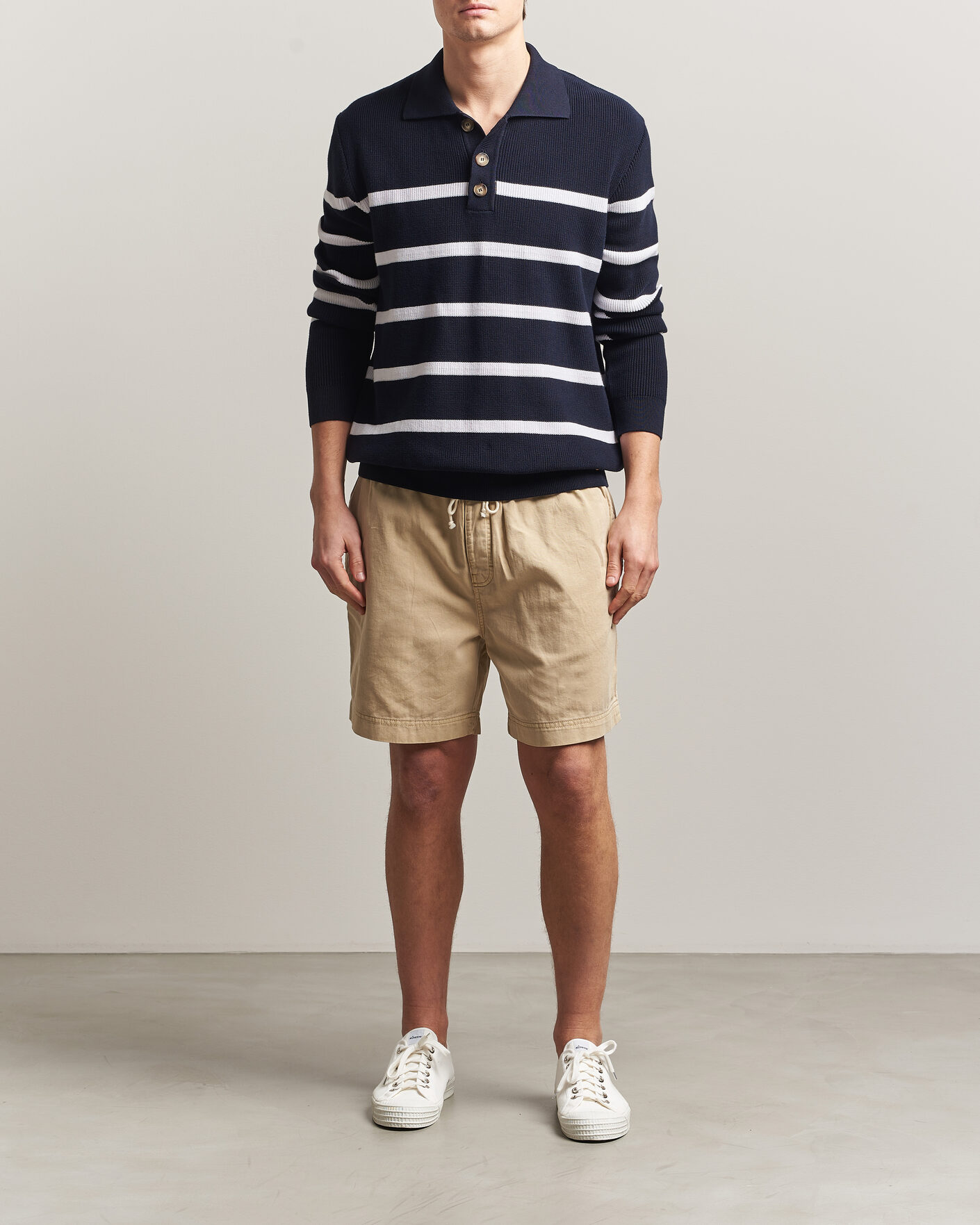 Hombres | Pantalones cortos | Gant | Regular Fit Sunfaded Drawstring Oat Beige